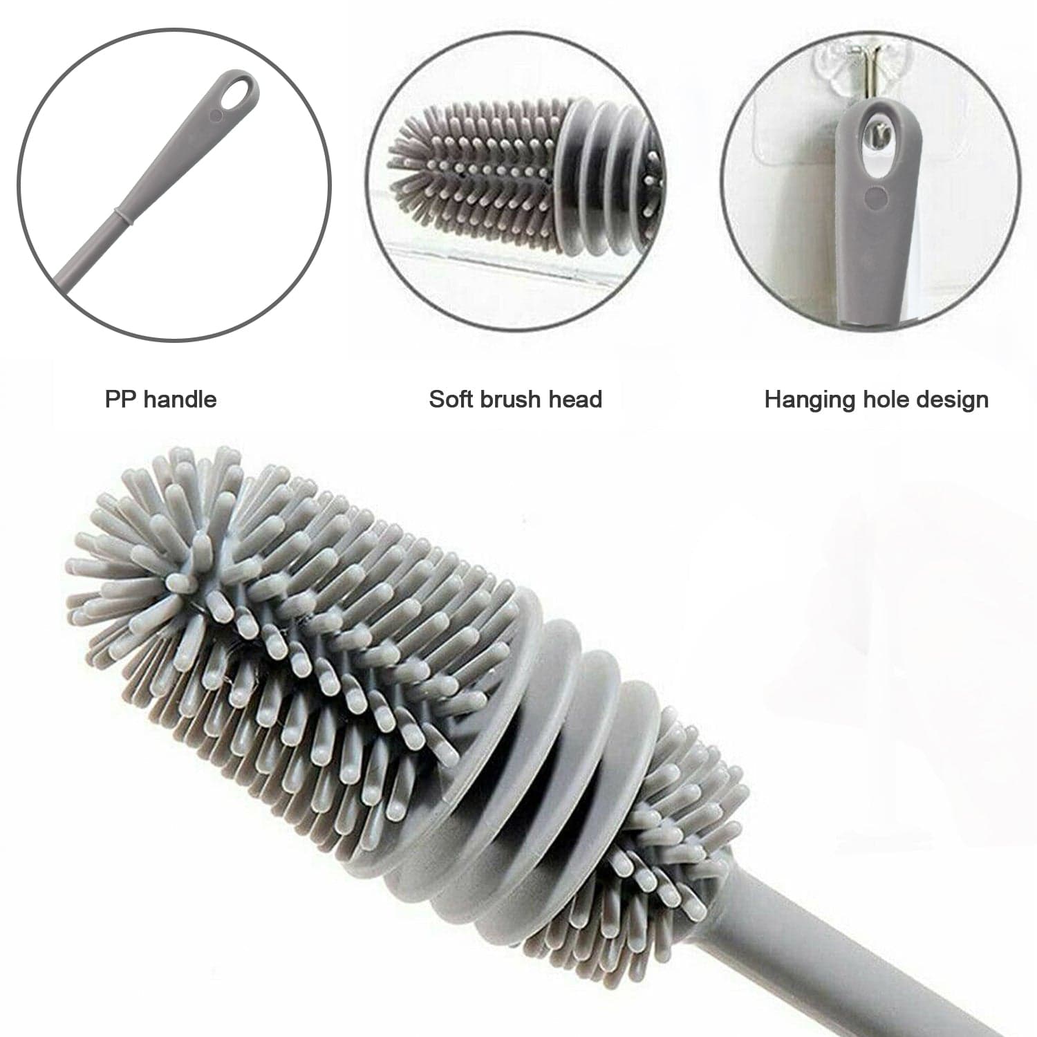 Multipurpose Bottle Cleaning Brush: Kitchen Tool thumbnail 10