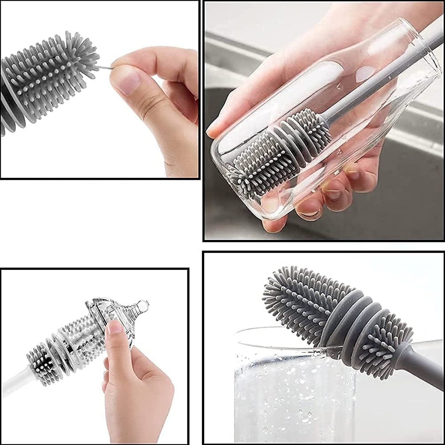 Multipurpose Bottle Cleaning Brush: Kitchen Tool thumbnail 4