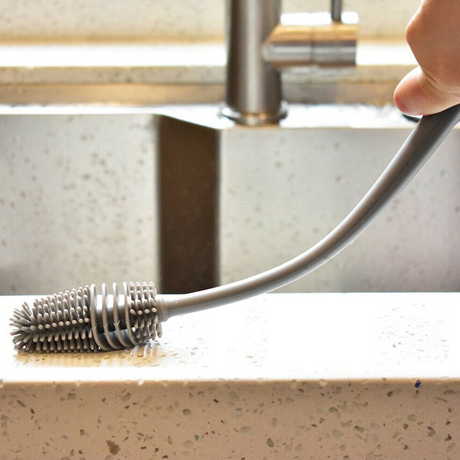 Multipurpose Bottle Cleaning Brush: Kitchen Tool thumbnail 6
