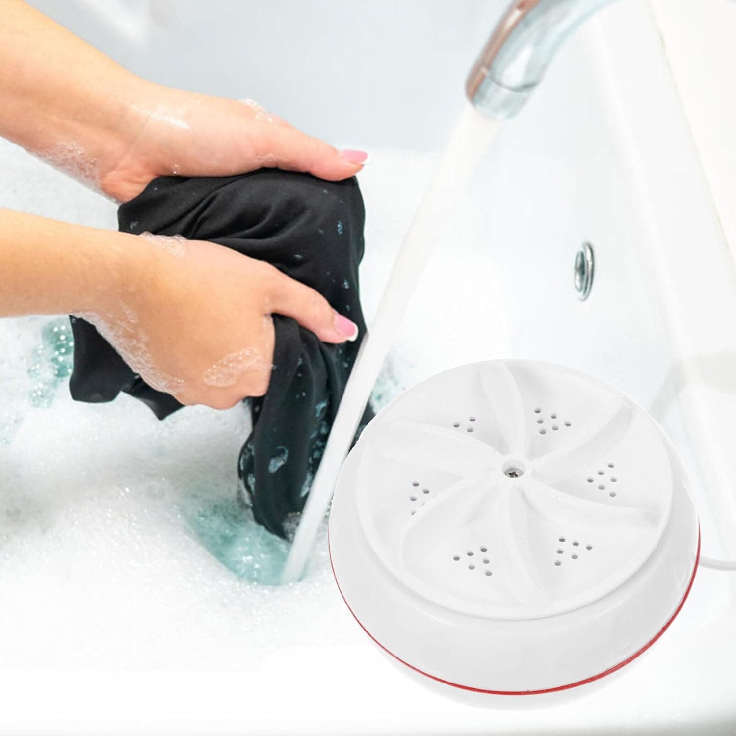 Mini Turbo Washing Machine Of Portable Usb-Powered Washer For Home thumbnail 7