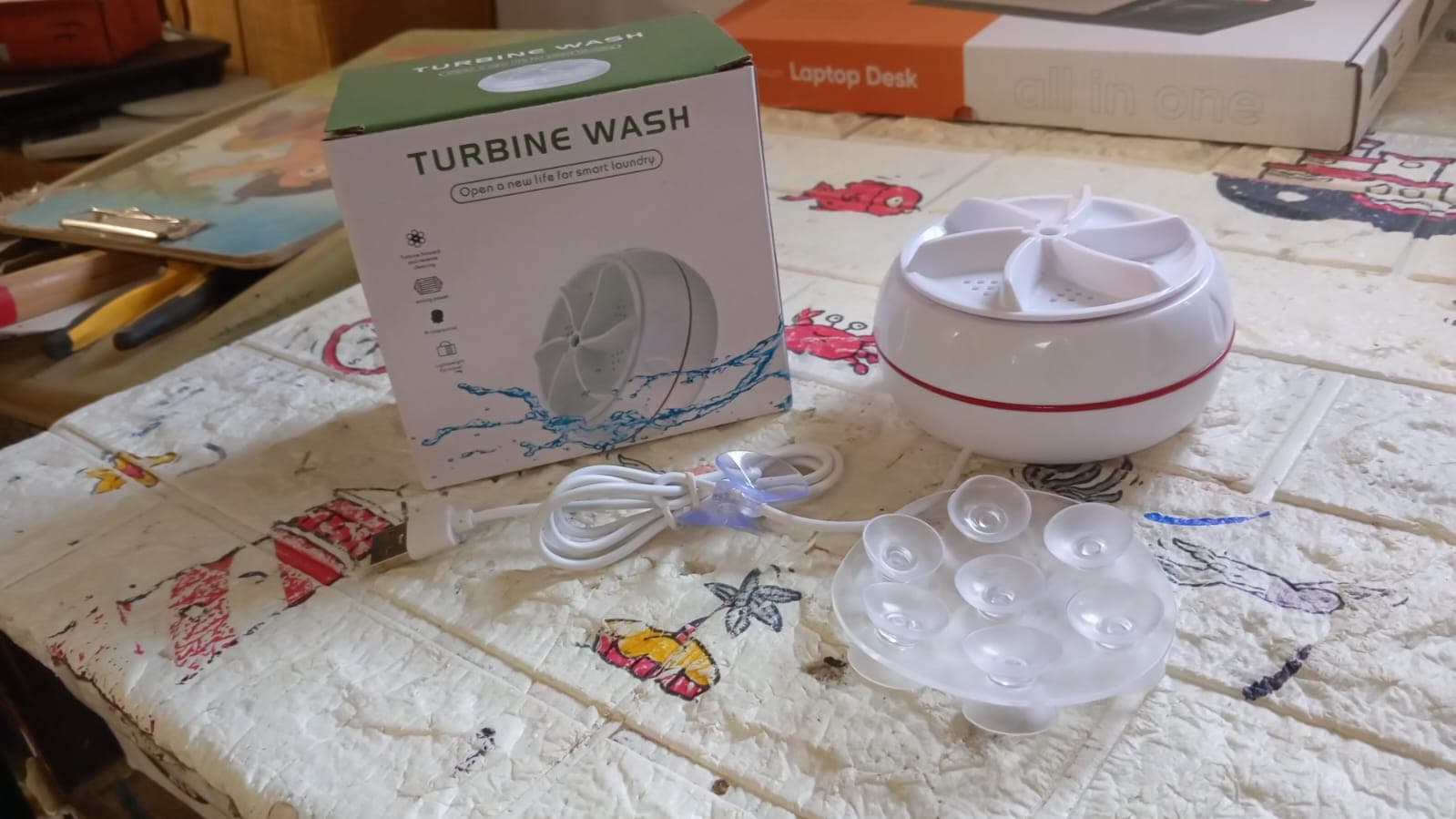 Mini Turbo Washing Machine Of Portable Usb-Powered Washer For Home thumbnail 8