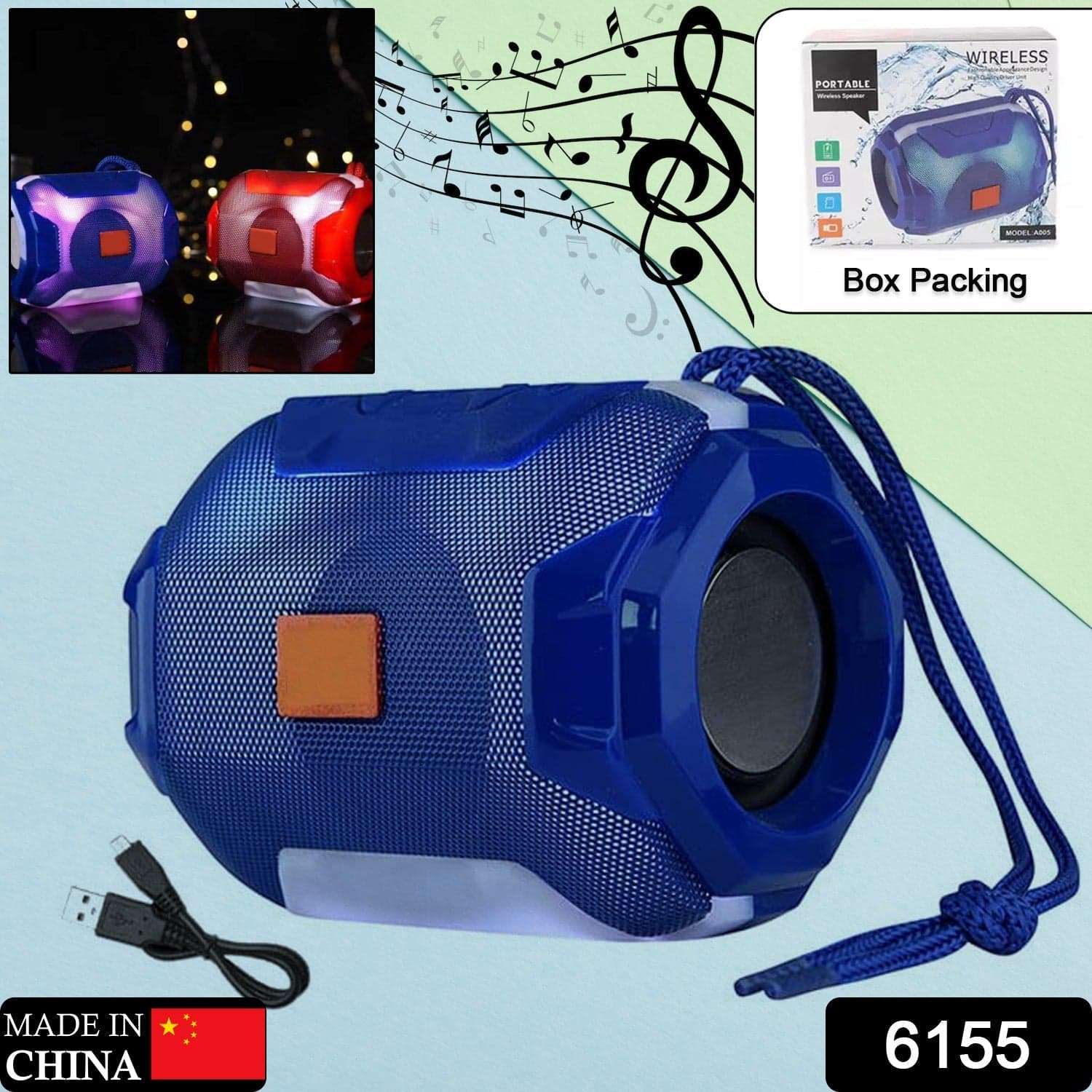 Wireless Portable Bluetooth DJ Bass Speaker , Rechargeable Media Player thumbnail 2