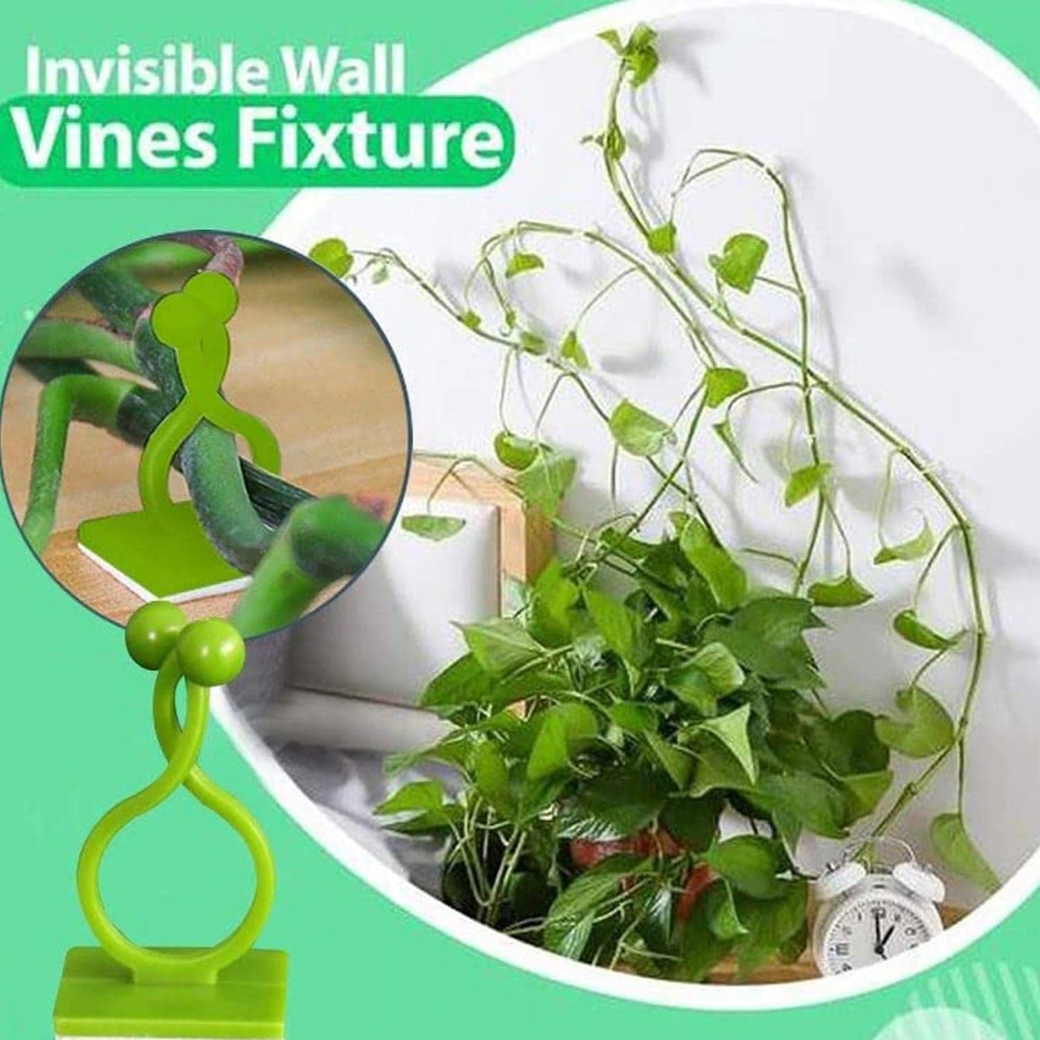 Plant Climbing Wall Clips Self-Adhesive Money Plant Support Clips Vine Plant Climbing Fixing Clip (10 Pcs Set) thumbnail 4