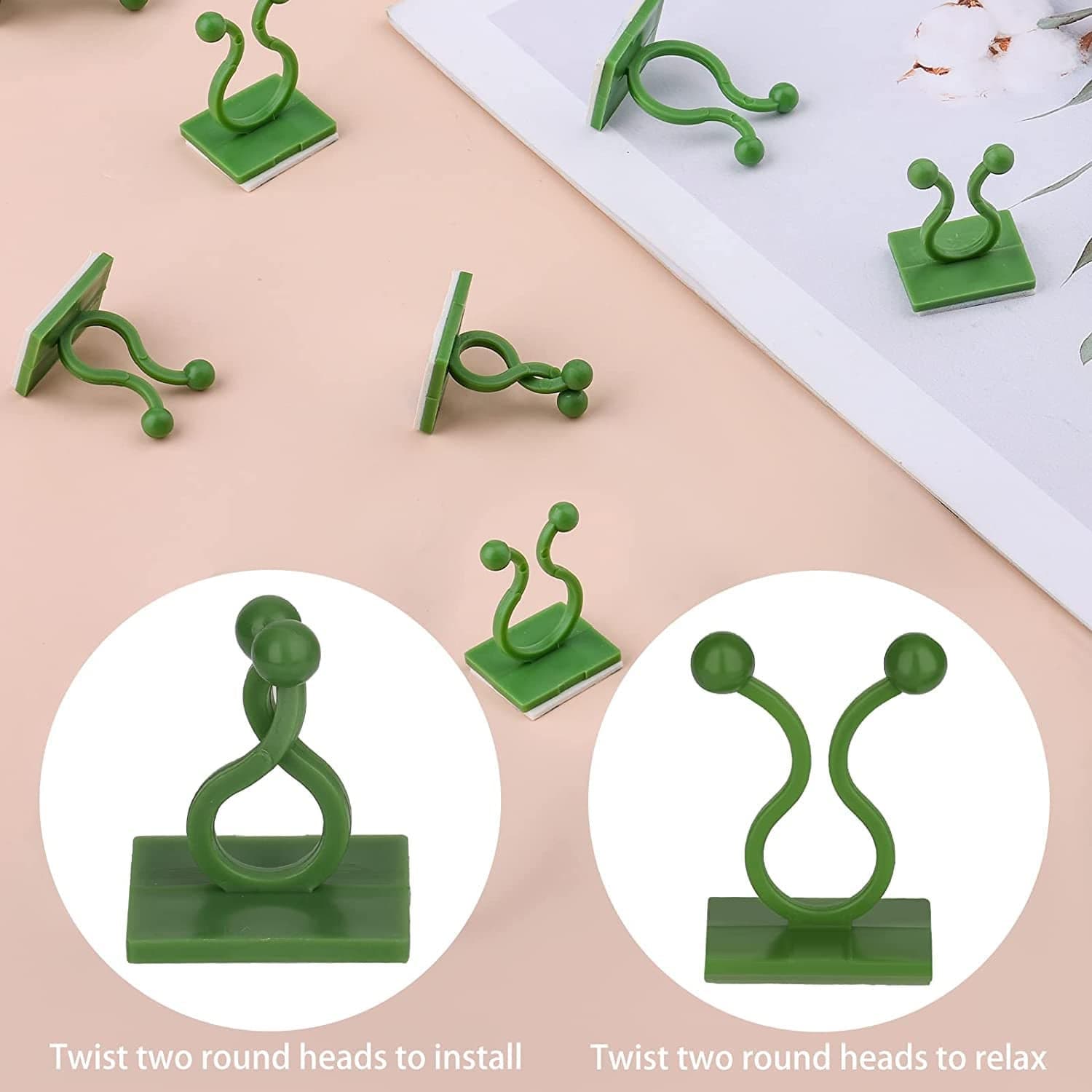 Plant Climbing Wall Clips Self-Adhesive Money Plant Support Clips Vine Plant Climbing Fixing Clip (10 Pcs Set) thumbnail 6
