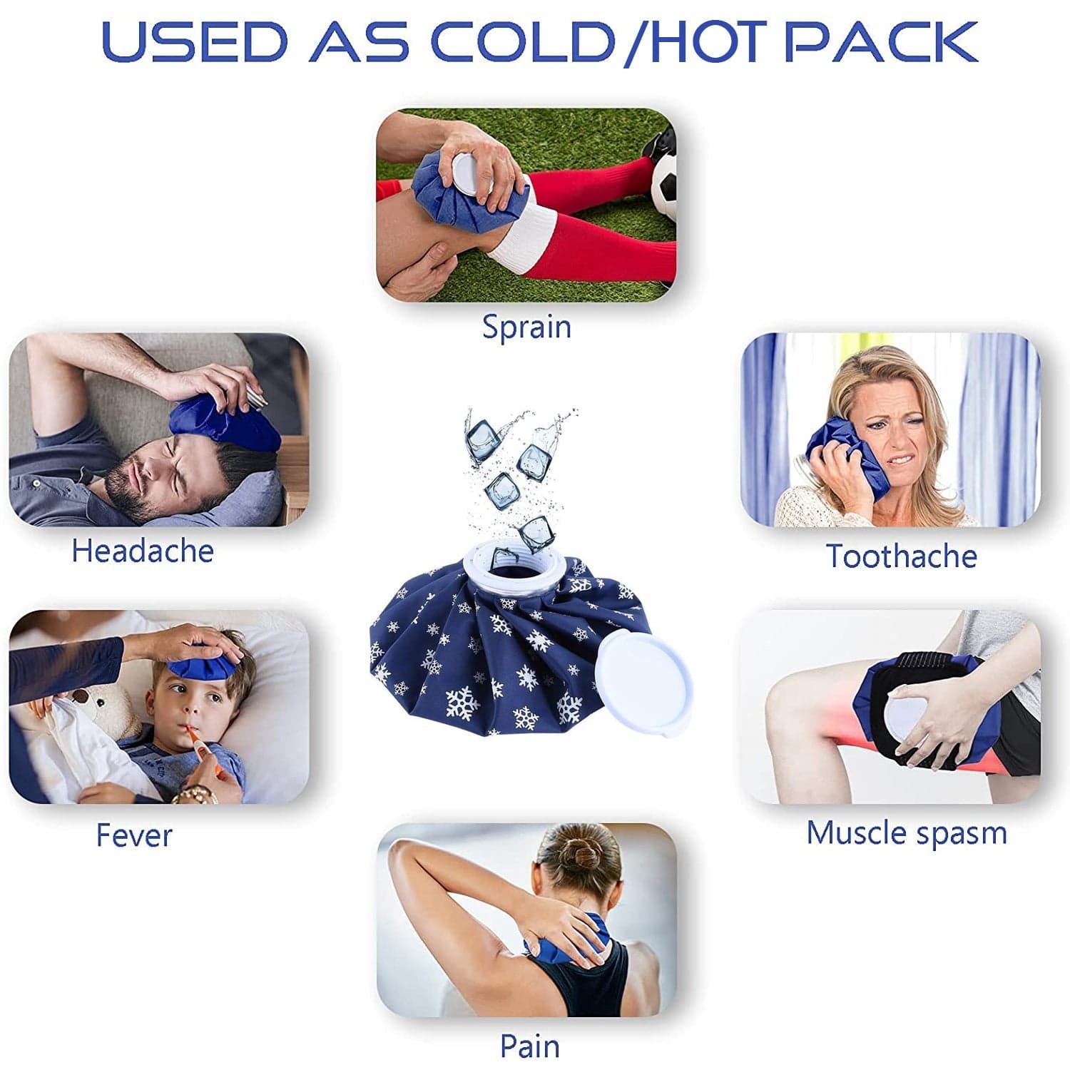 Pain Reliever Ice Bag Used To Overcome Joints Pain In Body. thumbnail 9