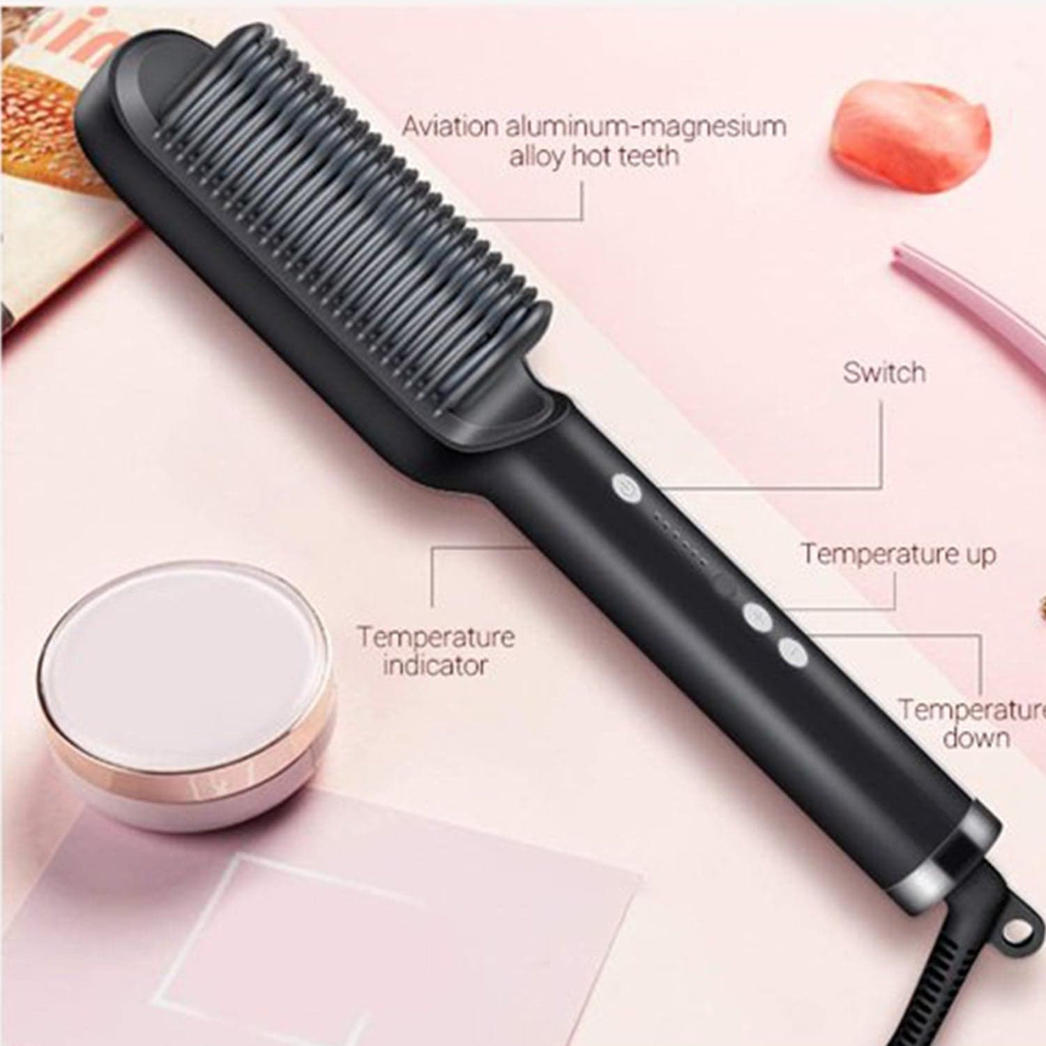 Hqt-909B Hair Straightener Used While Massaging Hair Scalps And Head., Hair accessories thumbnail 8