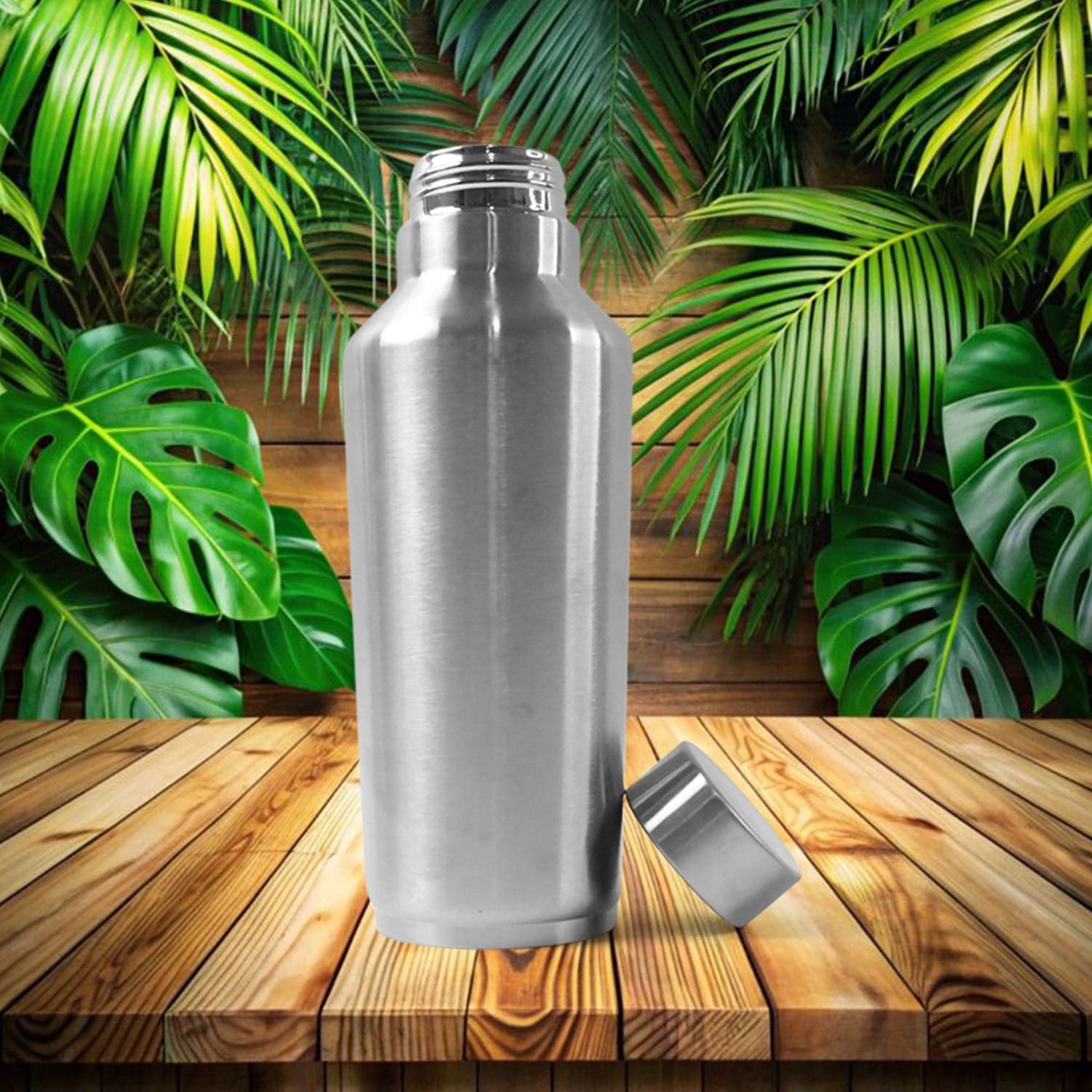 Stainless Steel Water Bottle (1000ML / 1 Pc / Steel) thumbnail 4