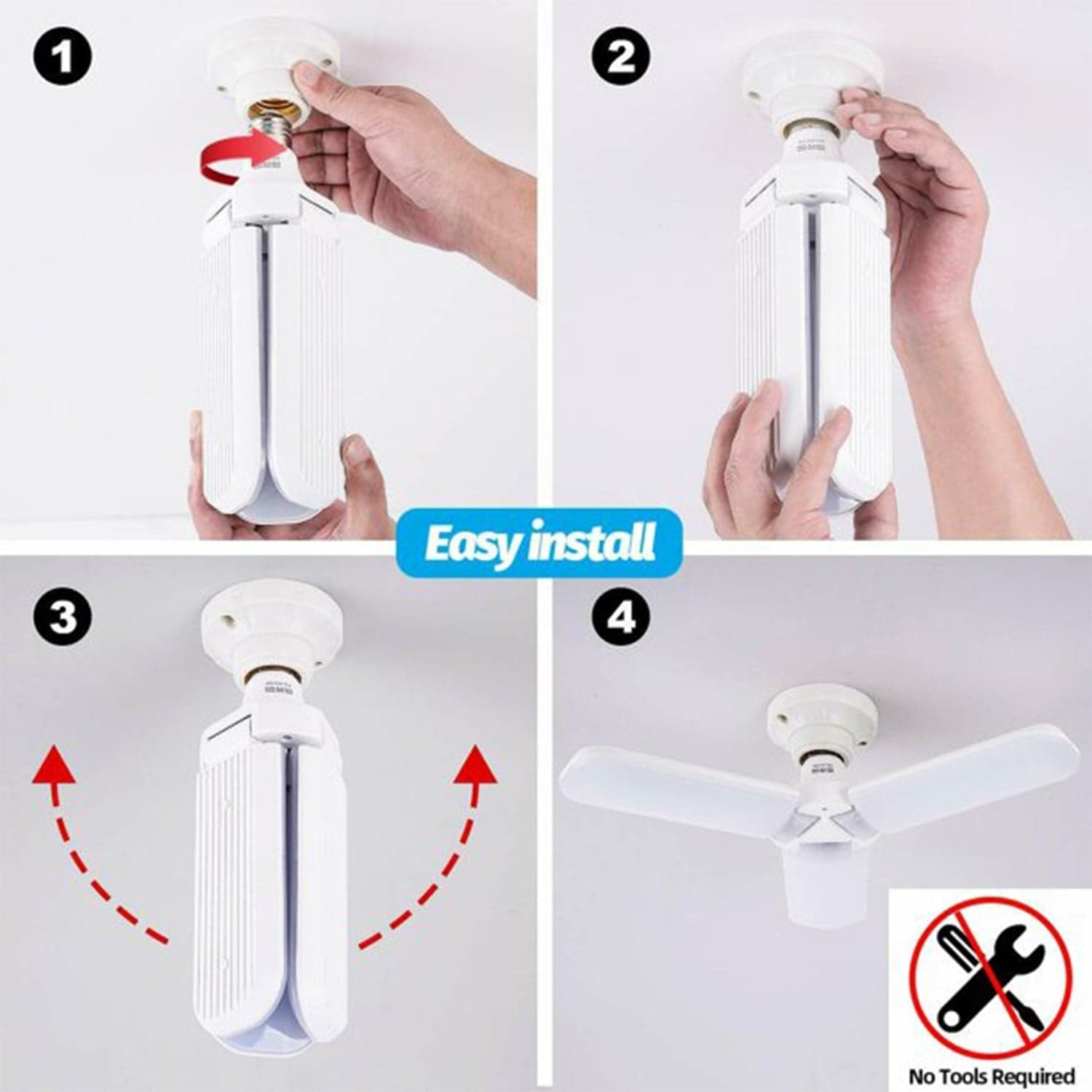 Fan Blade LED Light Bulb, Super Bright Angle Adjustable Home Ceiling thumbnail 7