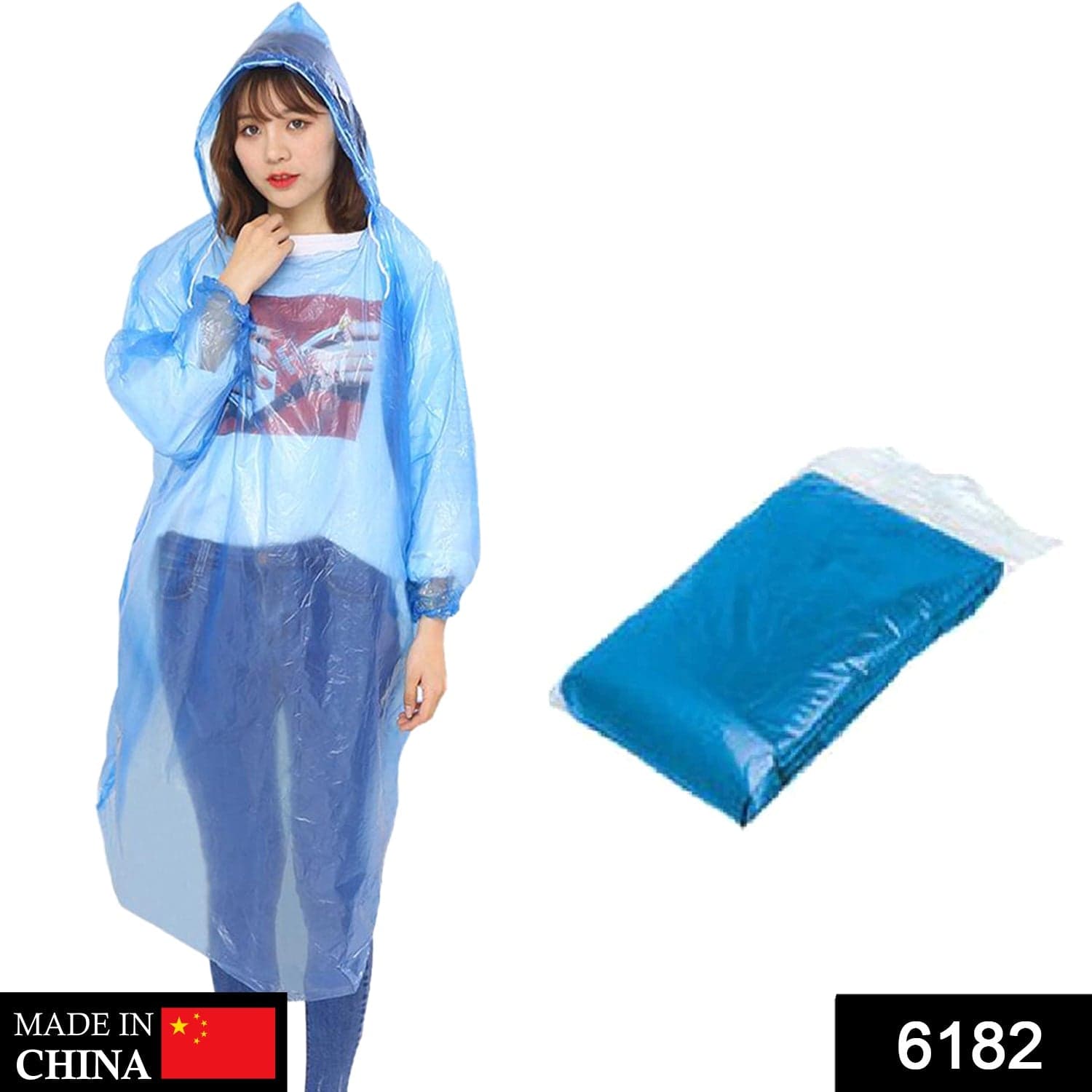 Disposable Rain Coat For Having Prevention From Rain And Storms To Keep Yourself Clean And Dry. thumbnail 2