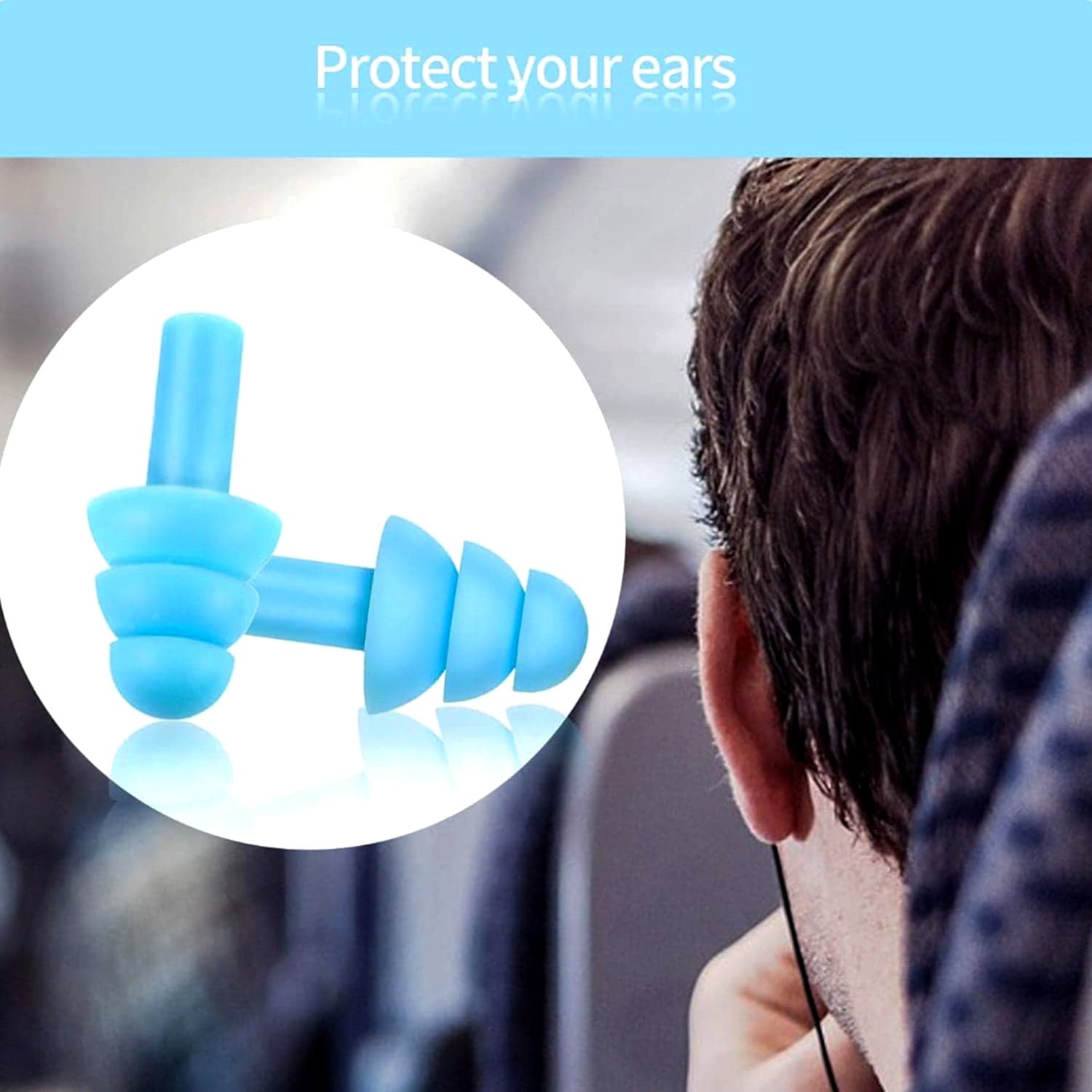 Safety Ultra Soft Foam Ear Plugs Reusable Ear Plugs For Sleeping thumbnail 7