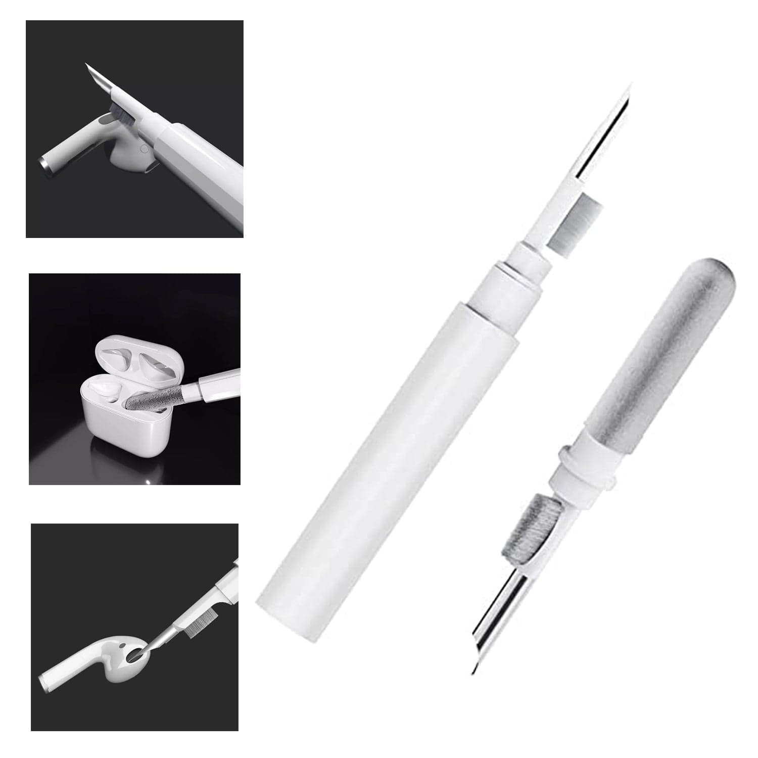 3 In 1 Earbuds Cleaning Pen For Cleaning Of Ear Buds And Ear Phones Easily Without Having Any Damage. thumbnail 3