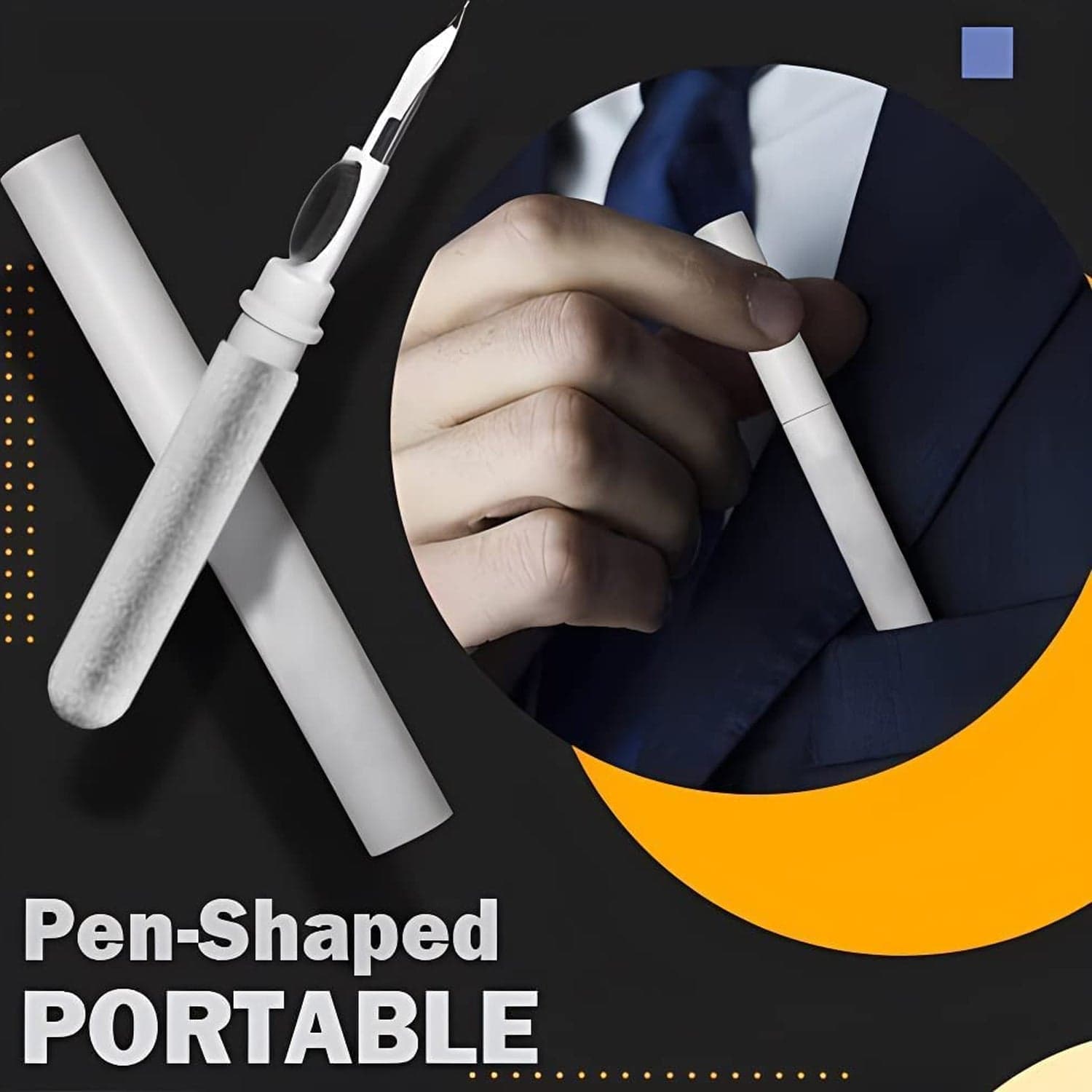 3 In 1 Earbuds Cleaning Pen For Cleaning Of Ear Buds And Ear Phones Easily Without Having Any Damage. thumbnail 4