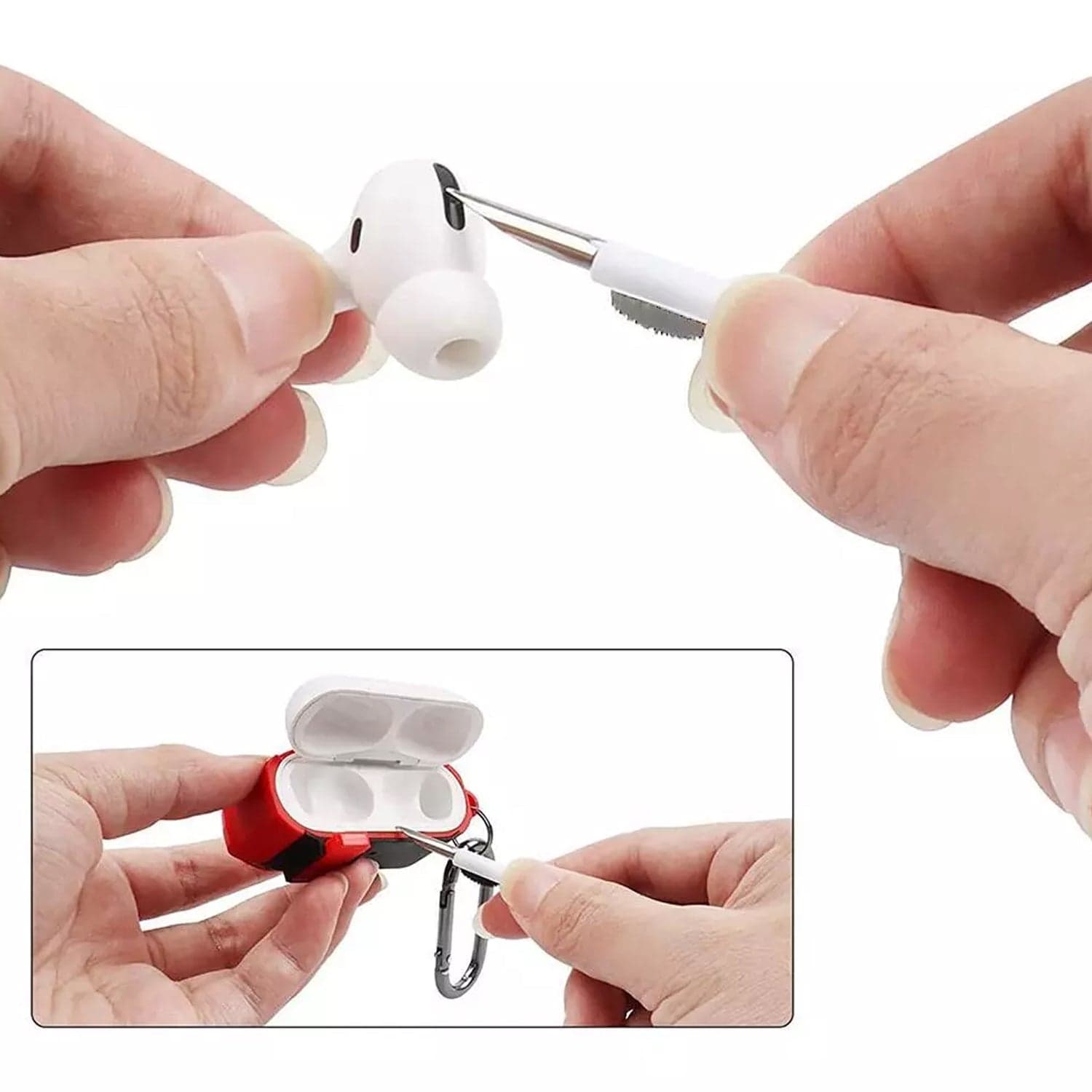 3 In 1 Earbuds Cleaning Pen For Cleaning Of Ear Buds And Ear Phones Easily Without Having Any Damage. thumbnail 6
