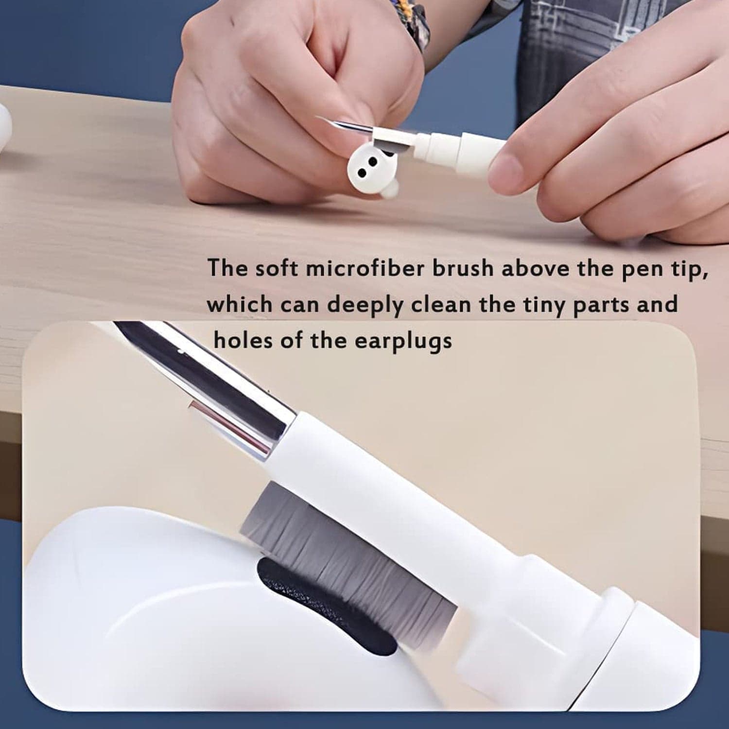 3 In 1 Earbuds Cleaning Pen For Cleaning Of Ear Buds And Ear Phones Easily Without Having Any Damage. thumbnail 8