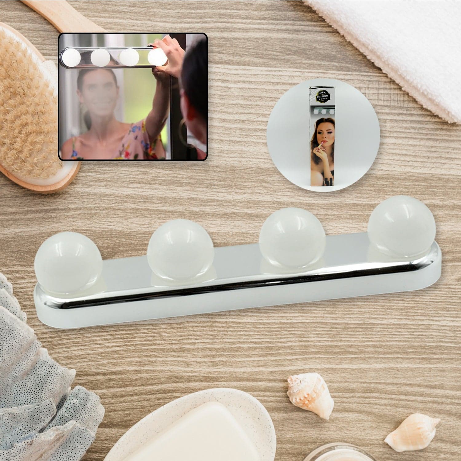 Glow Make Up Light Portable Cosmetic Kit Battery Powered Mirror Lighting Super Bright thumbnail 1