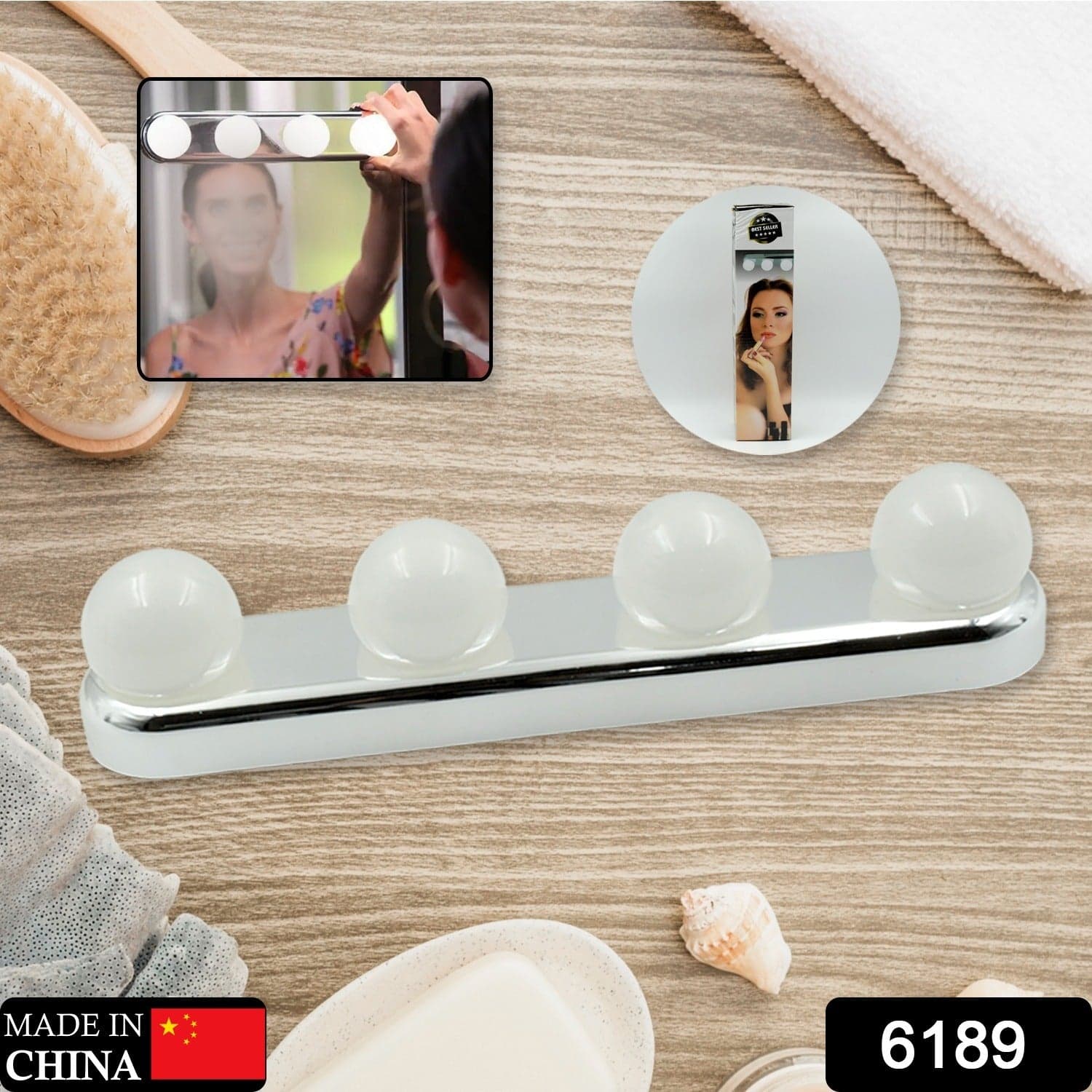 Glow Make Up Light Portable Cosmetic Kit Battery Powered Mirror Lighting Super Bright thumbnail 2