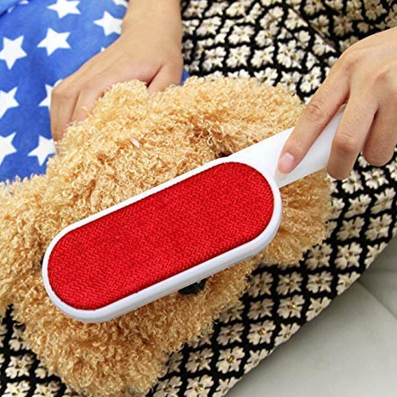 PET HAIR REMOVER MULTI-PURPOSE DOUBLE SIDED SELF-CLEANING AND REUSABLE PET FUR REMOVER thumbnail 1