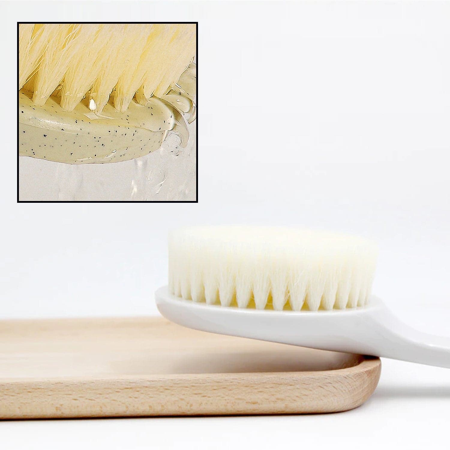 Body Brush Long Handle Dry Brush Soft Bristle Bath Brush Back Scrub Exfoliating Massage. thumbnail 7