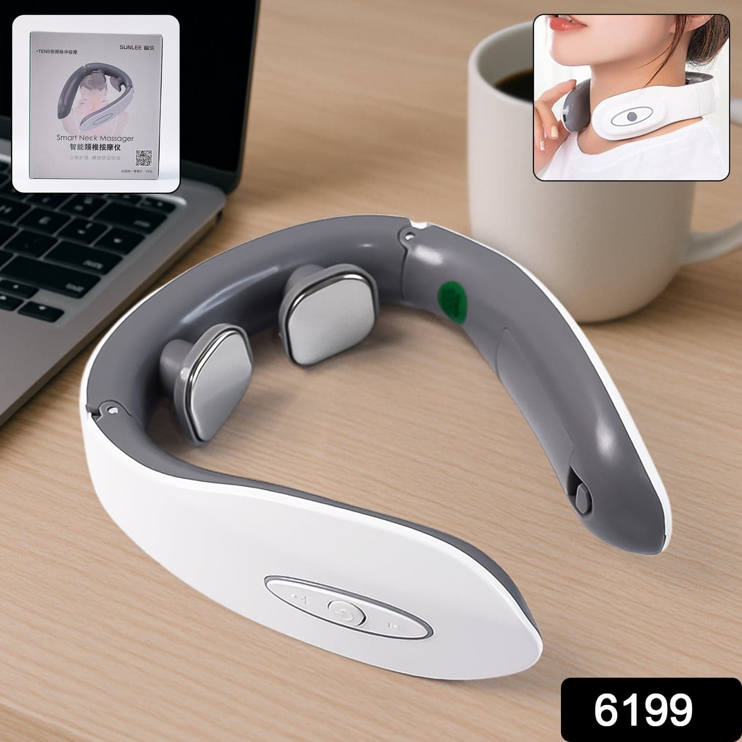 Electric Neck Massager for Deep Tissue Pain Relief Cervical Vertebra Massager thumbnail 2
