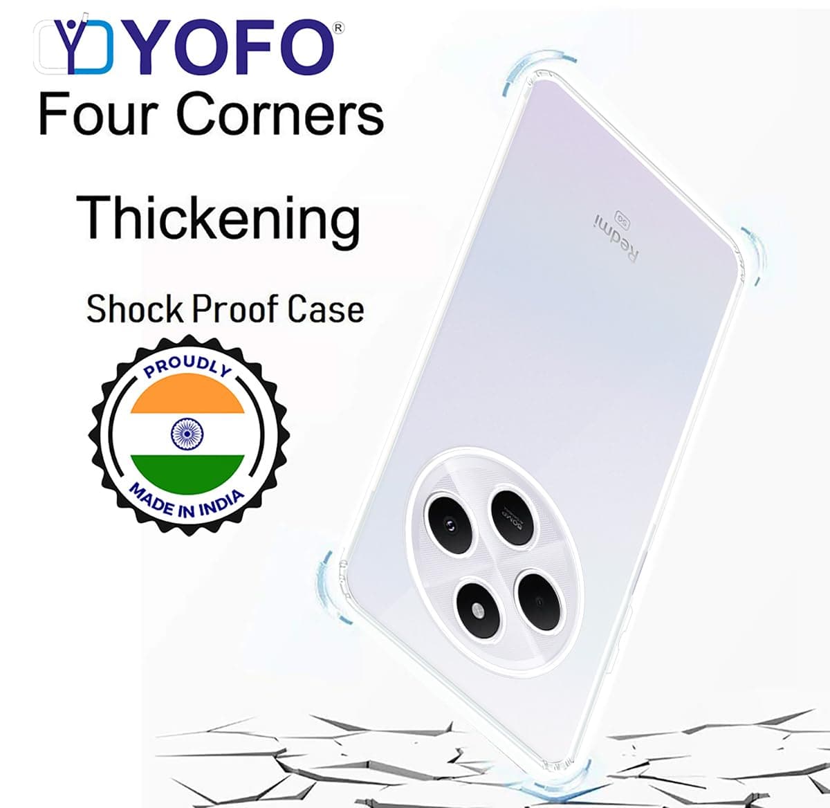 Silicon Back Cover Case For Mi Redmi A4 / Redmi 14c (5G) / Poco M7 (5G) (Transparent) Camera Protection With Dust Plug thumbnail 3