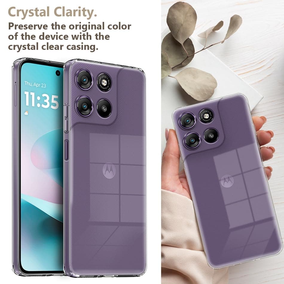Shockproof Crystar Clear Back Case Cover For Motorola G67 Power 5G / Motorola G57 Power 5G | Transparent Back Cover | Raised Bumps For Camera & Screen Protection thumbnail 5