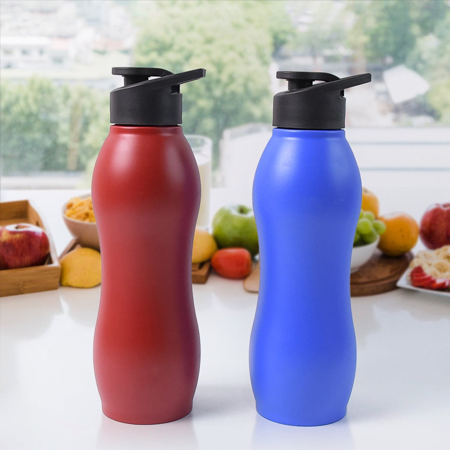 Stainless Steel Water Bottle (1000ML / Mix Colour / 1 Pc / Matte) thumbnail 3