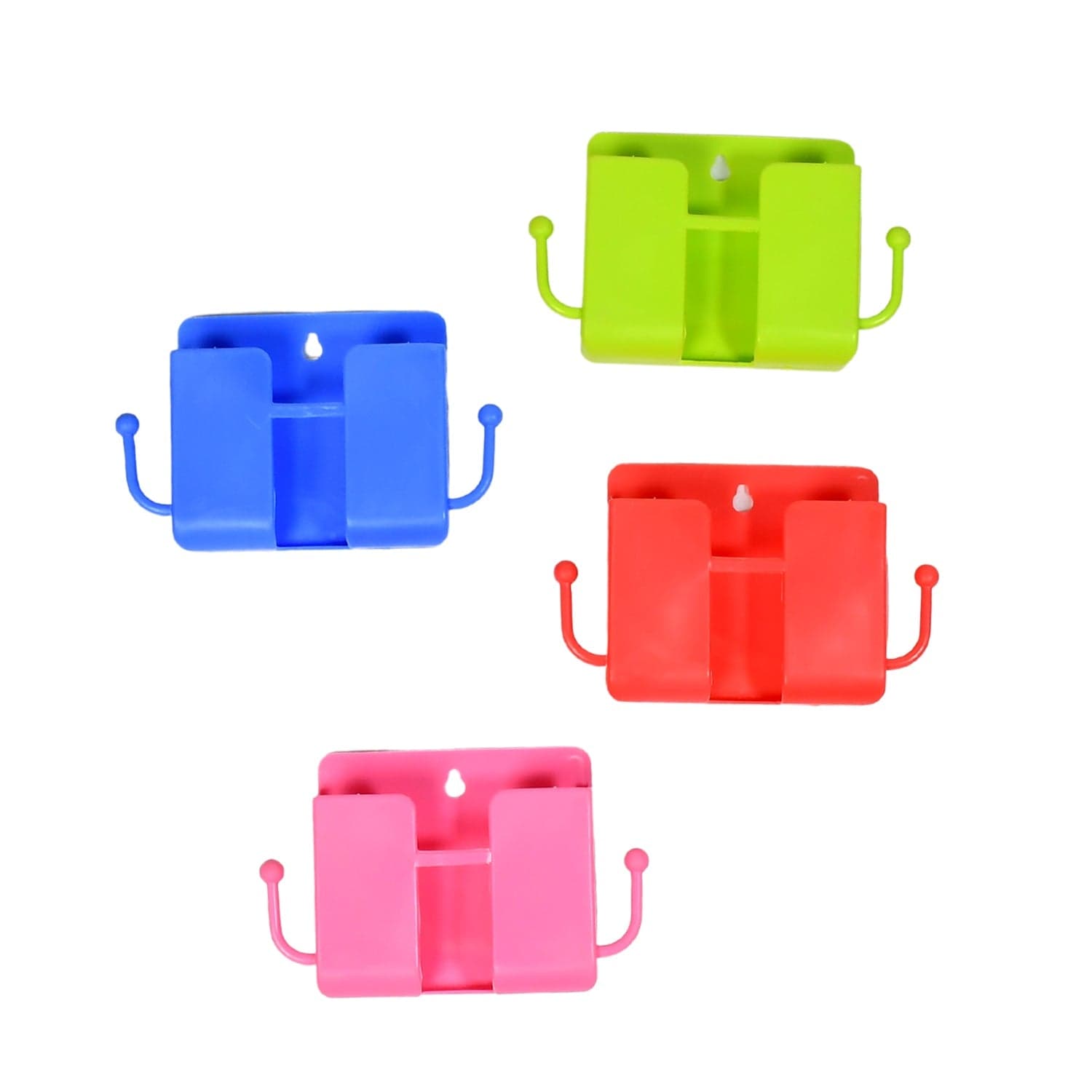 Wall Mounted Storage Box / Remote Storage Organizer Case with 2 Side Hanging Hooks (4 Pcs Set) thumbnail 4