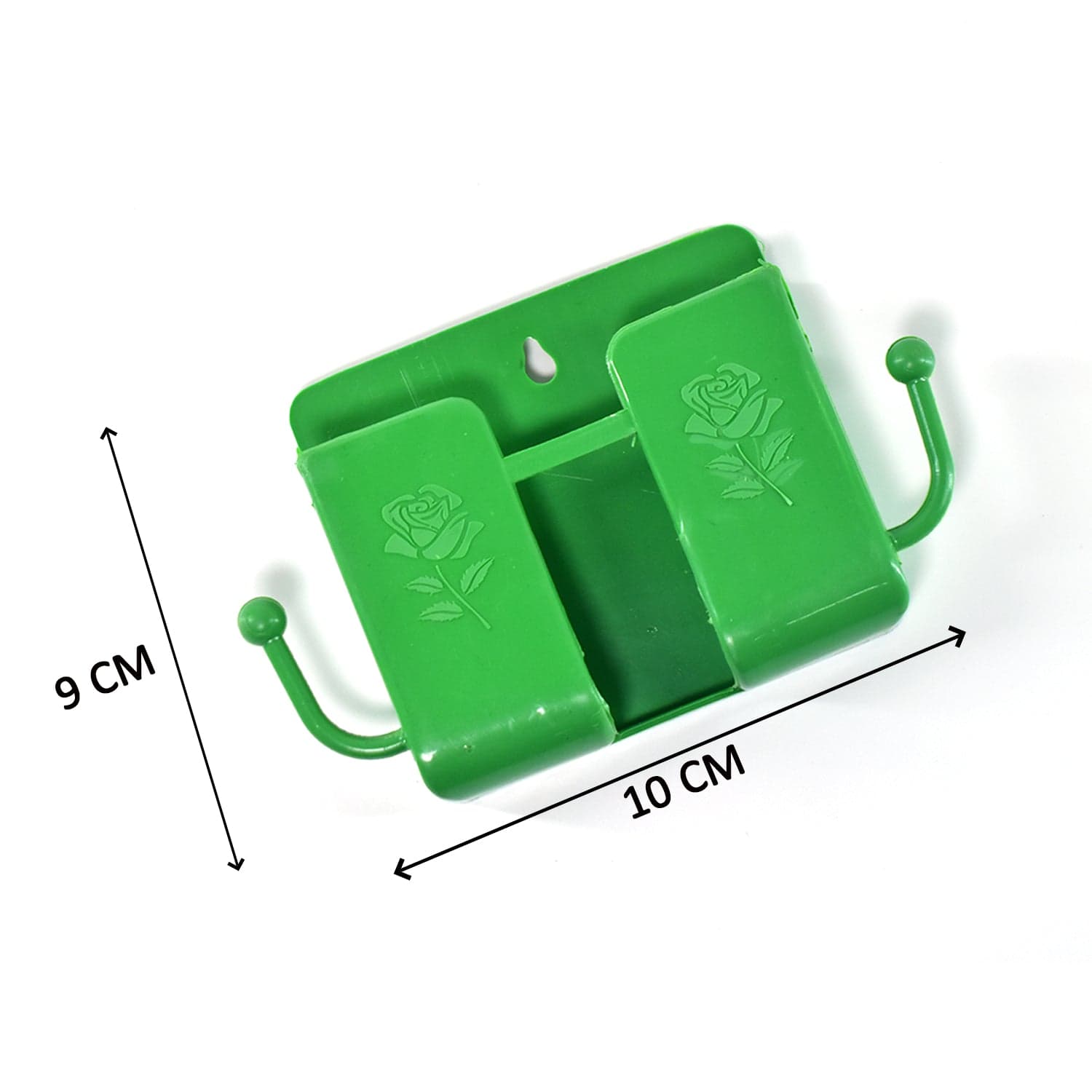 Wall Mounted Storage Box / Remote Storage Organizer Case with 2 Side Hanging Hooks (4 Pcs Set) thumbnail 6