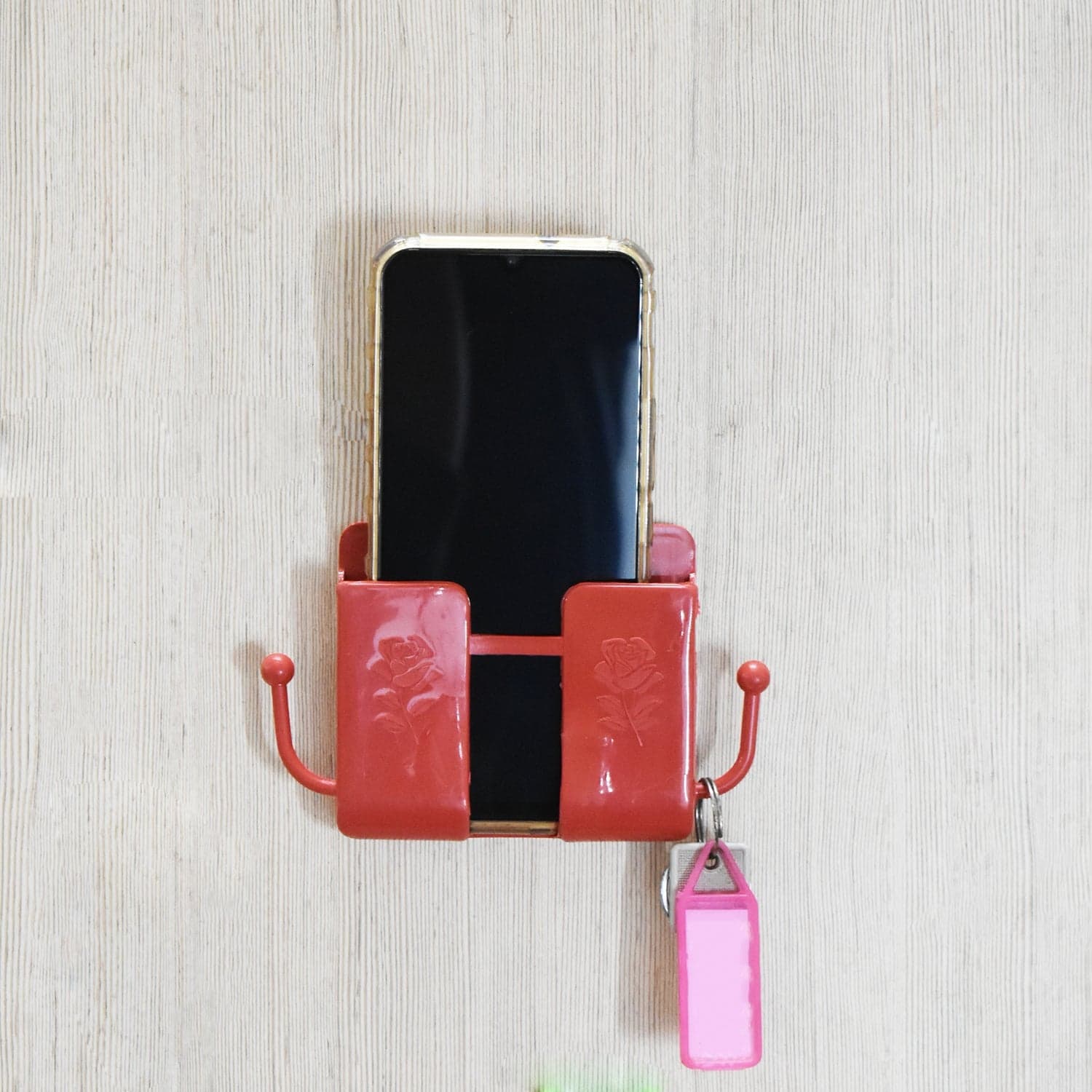 Wall Mounted Storage Box / Remote Storage Organizer Case with 2 Side Hanging Hooks (4 Pcs Set) thumbnail 7
