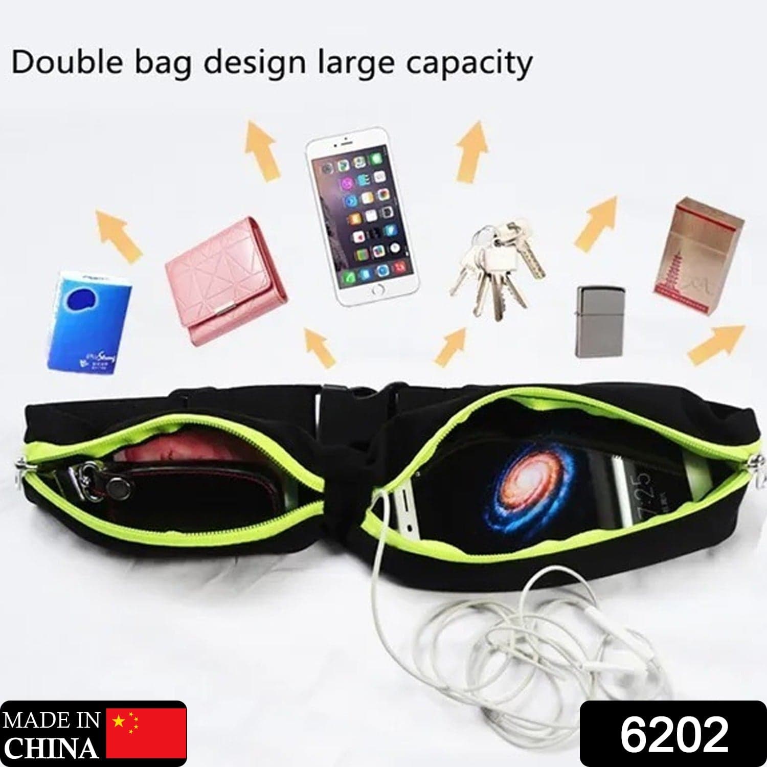 Running Hiking Jogging Walking Reflective Waterproof Waist Bag Compatible Belt Bag thumbnail 3