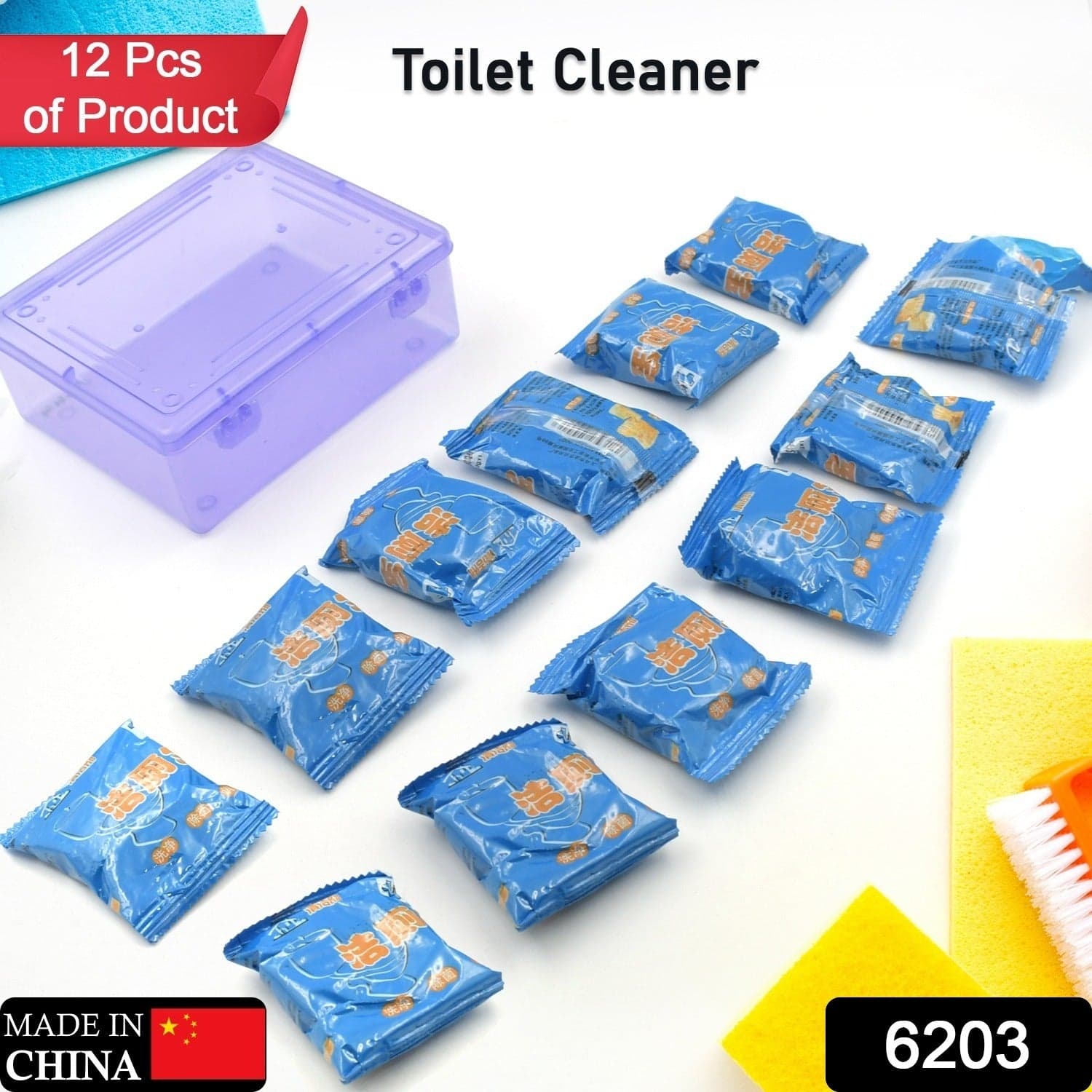 Blue Bubble Toilet Bowring Toilets, Toilet Cleaners Powerful Decontamination Durable Bathroom (12Pc) thumbnail 2