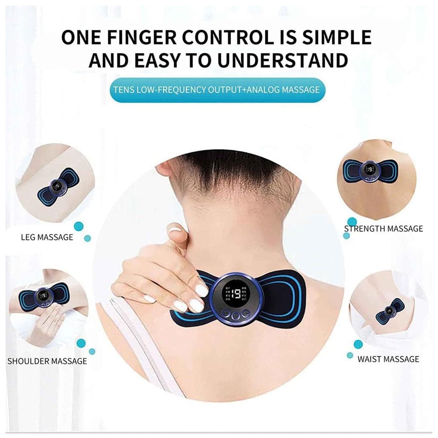 Portable USB Neck Massager Electric Neck Massager Automatic Massage Enhancer Mini Cervical Massager EMS thumbnail 3