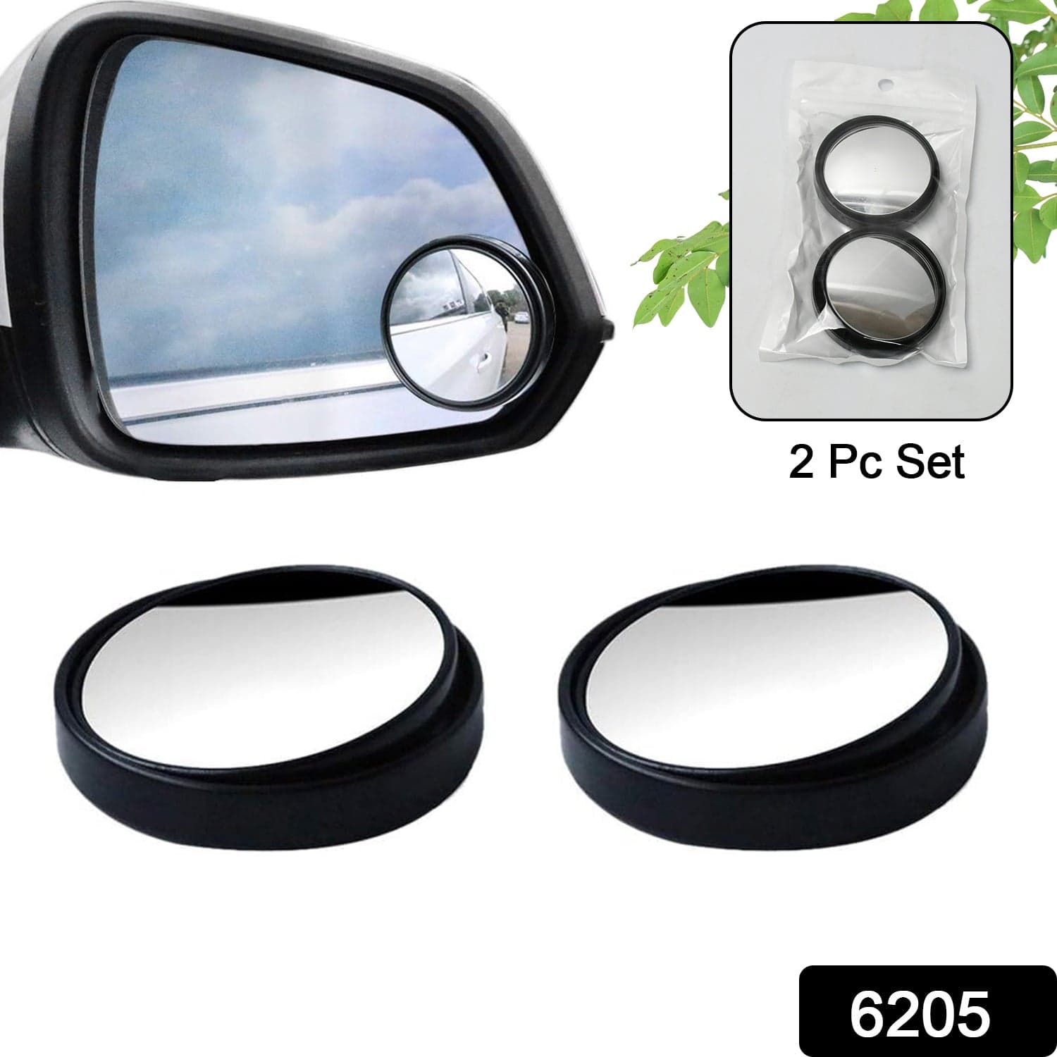 360° Blind Spot Convex Rear View Mirrors (2-Pack) thumbnail 2