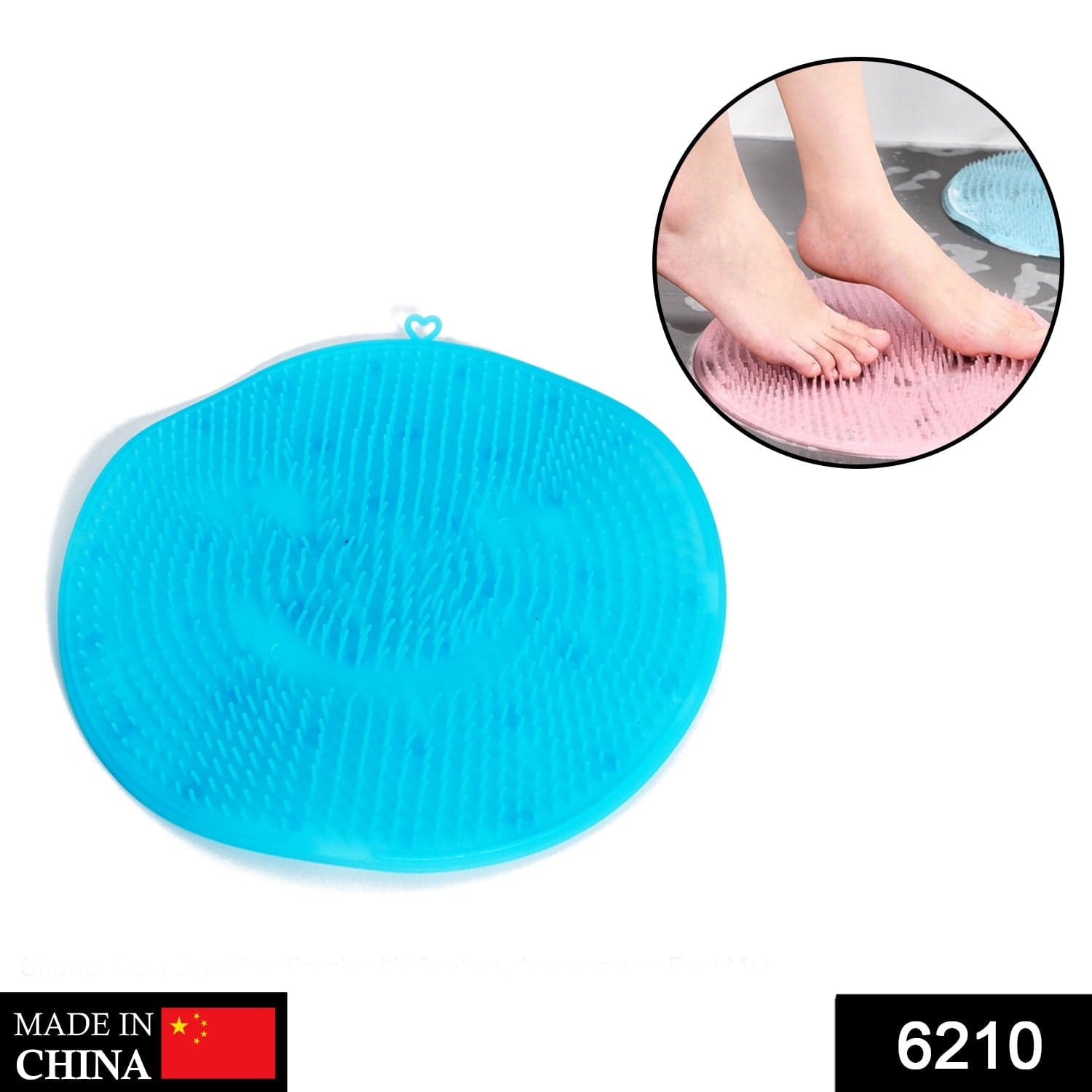 Shower Foot Scrubber Brush with Suction, Acupressure Foot Mat thumbnail 2