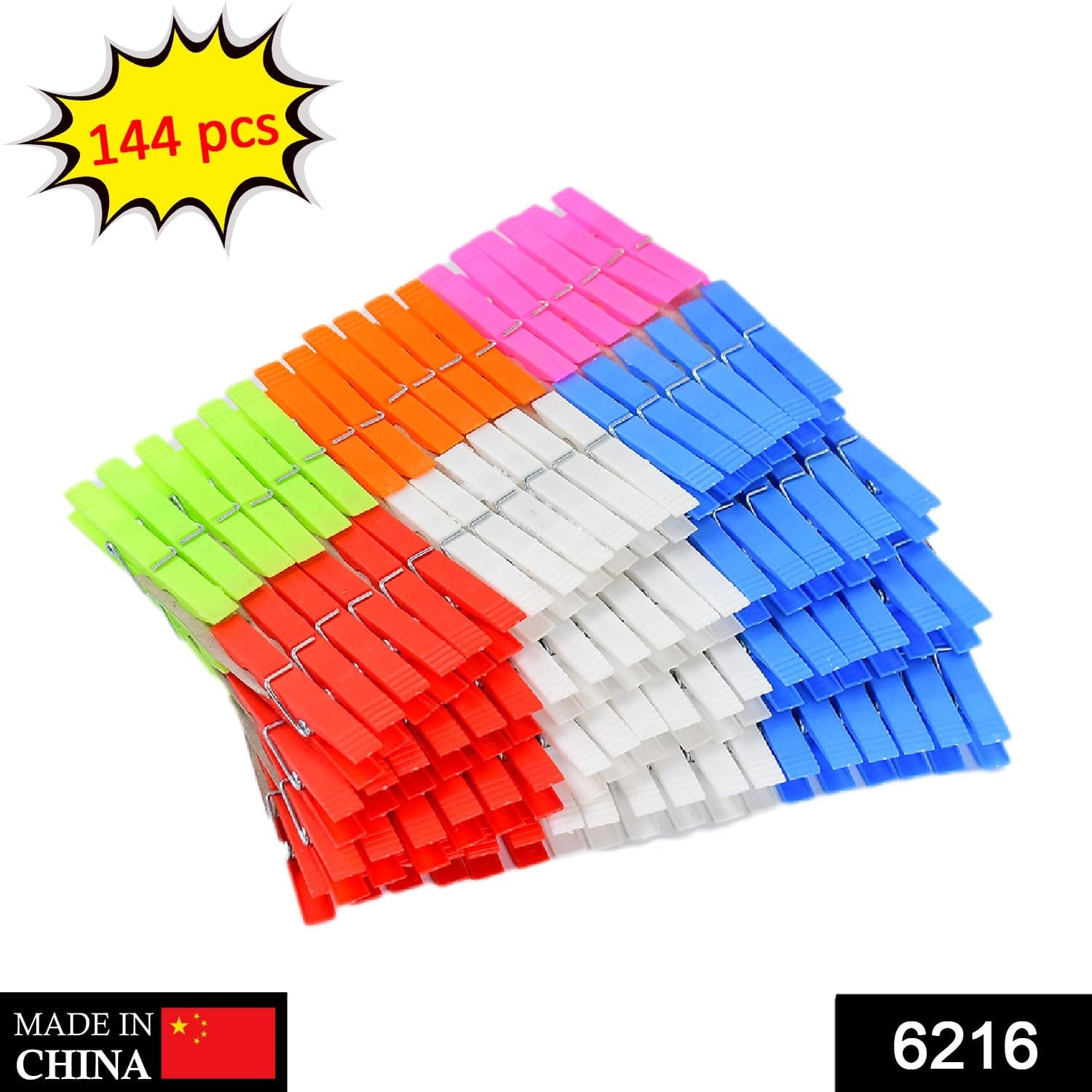 Multi Purpose Plastic Clothes Clips for Cloth Drying Clips (set of 144Pc) thumbnail 2