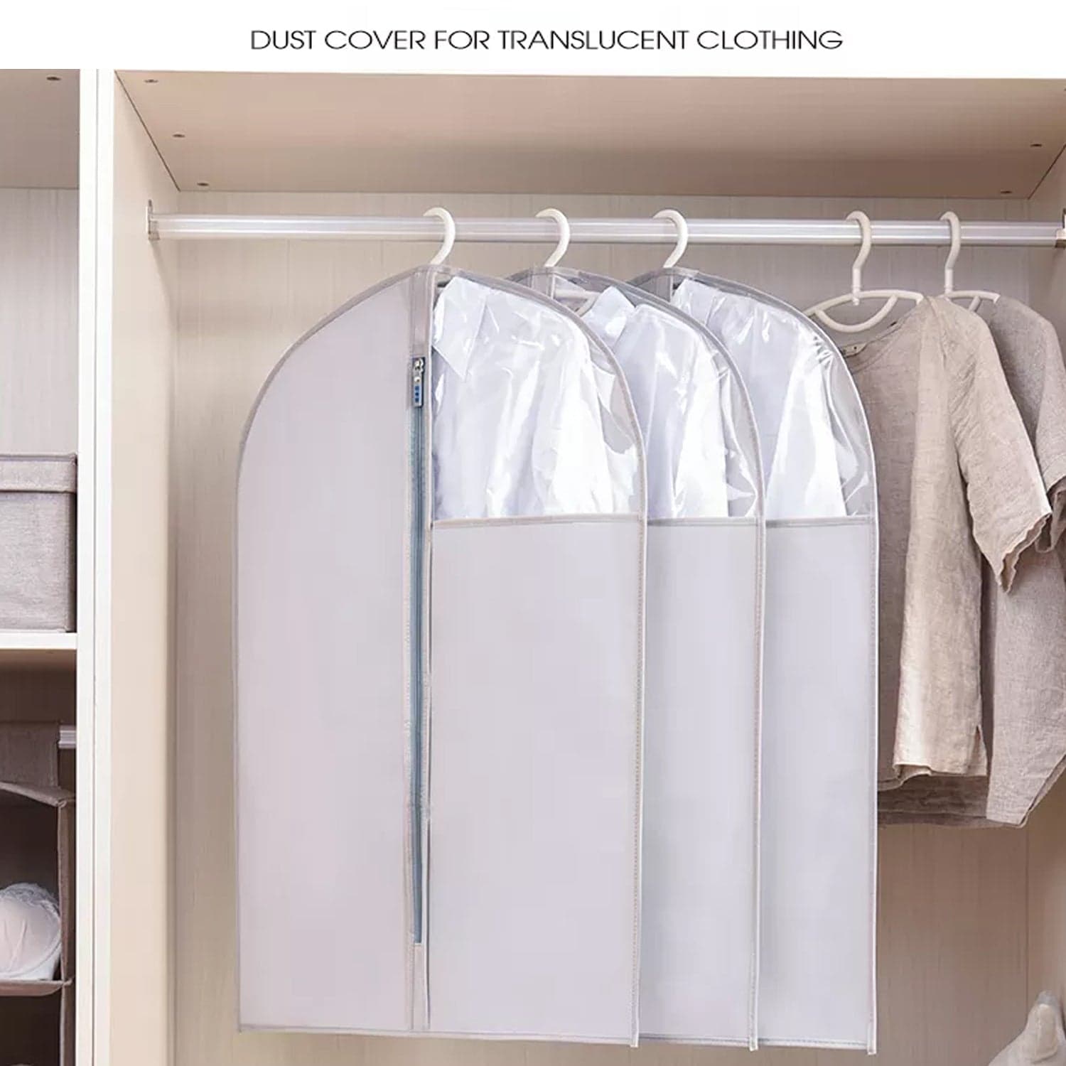 Foldable Non Woven Men's Coat Blazer Suit Cover men's coat blazer cover fold over breathable garment bag suit cover. ID-6225 thumbnail 3