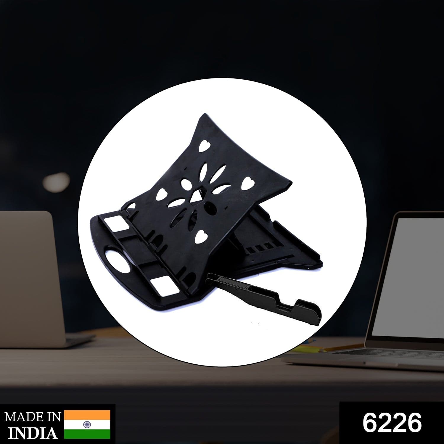 Adjustable Laptop Stand Patented Riser. With Portable Mobile Stand thumbnail 2