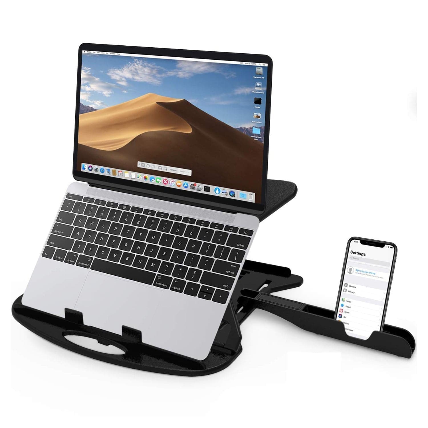 Adjustable Laptop Stand Patented Riser. With Portable Mobile Stand thumbnail 3