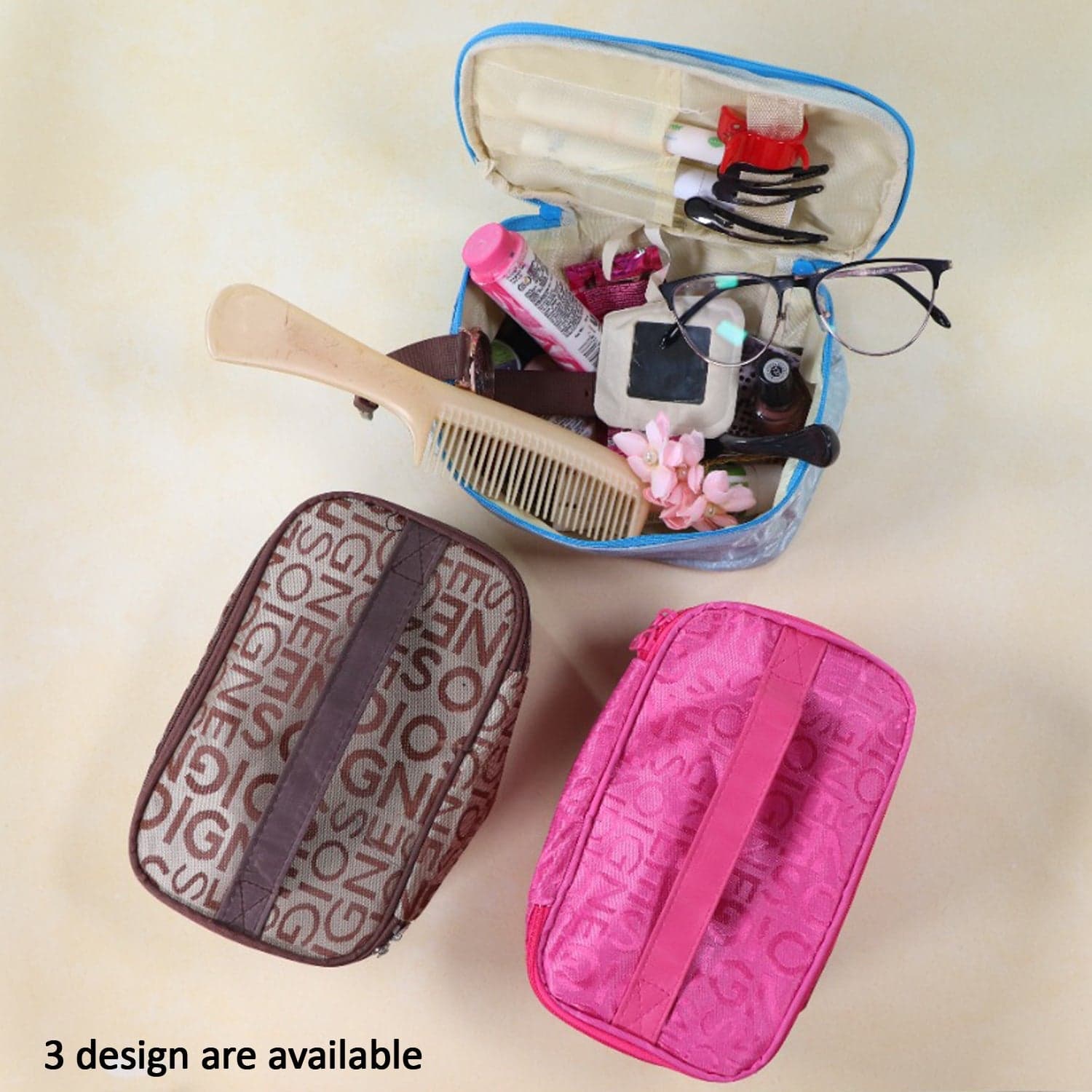 PORTABLE MAKEUP BAG WIDELY USED BY WOMEN'S FOR STORING THEIR MAKEUP EQUIPMENT'S AND ALL WHILE TRAVELLING AND MOVING. ID-6228 thumbnail 3