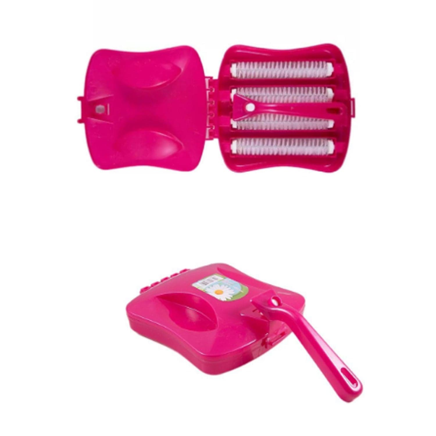 Plastic Handheld Carpet Roller Brush Cleaning With Dust Crumb Collector ID-6230 thumbnail 4