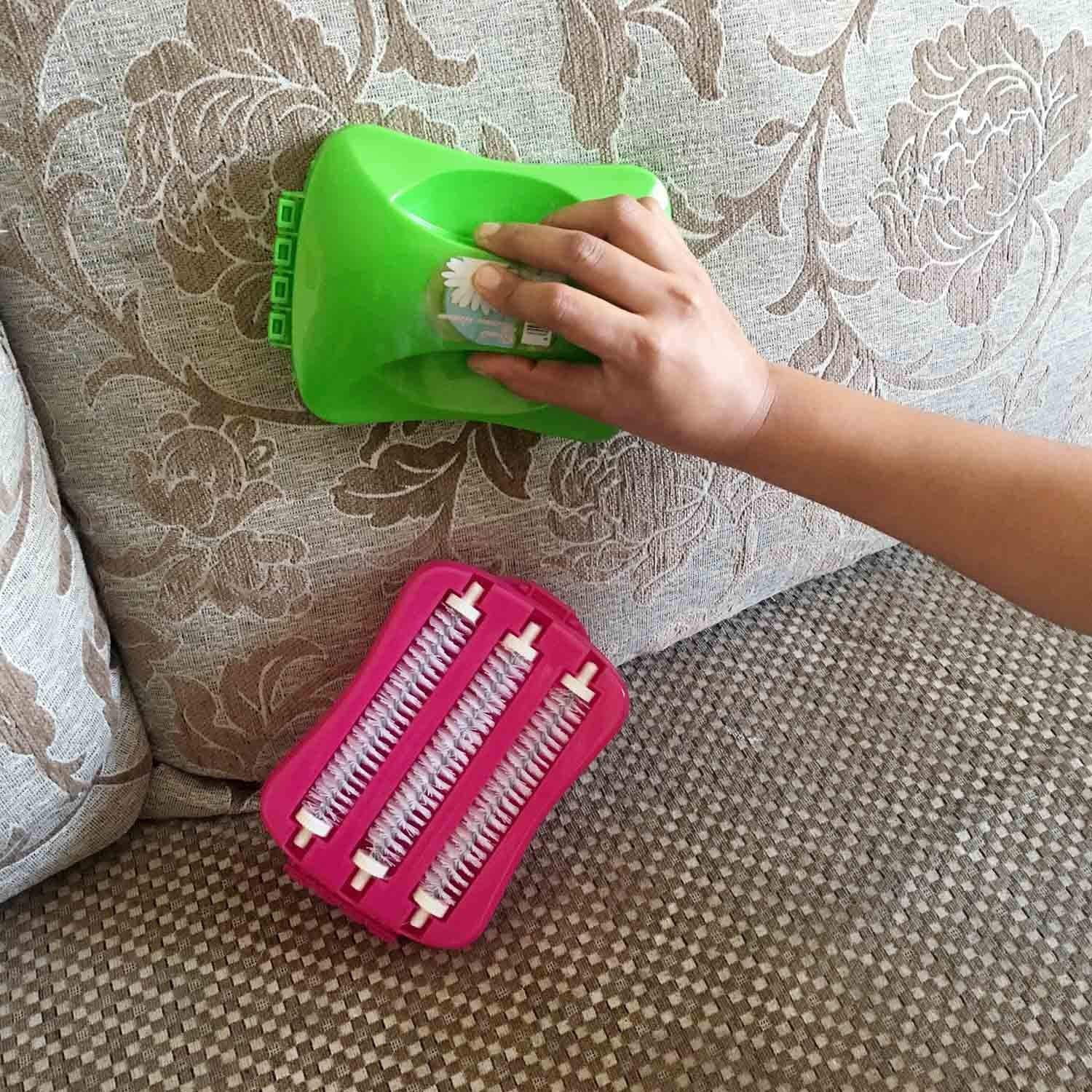 Plastic Handheld Carpet Roller Brush Cleaning With Dust Crumb Collector ID-6230a thumbnail 4