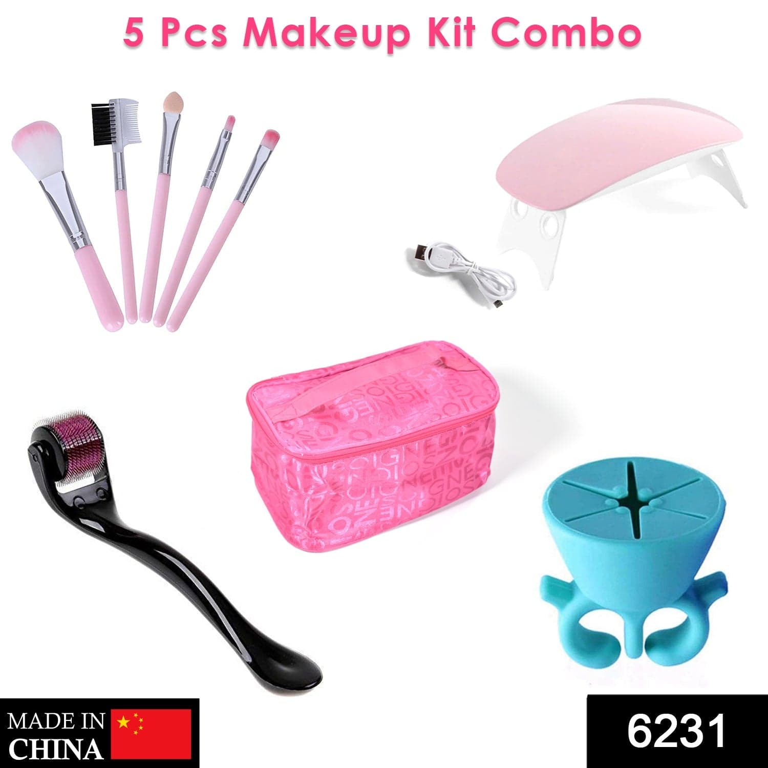 5pc Makeup tools kit for girls and women thumbnail 2