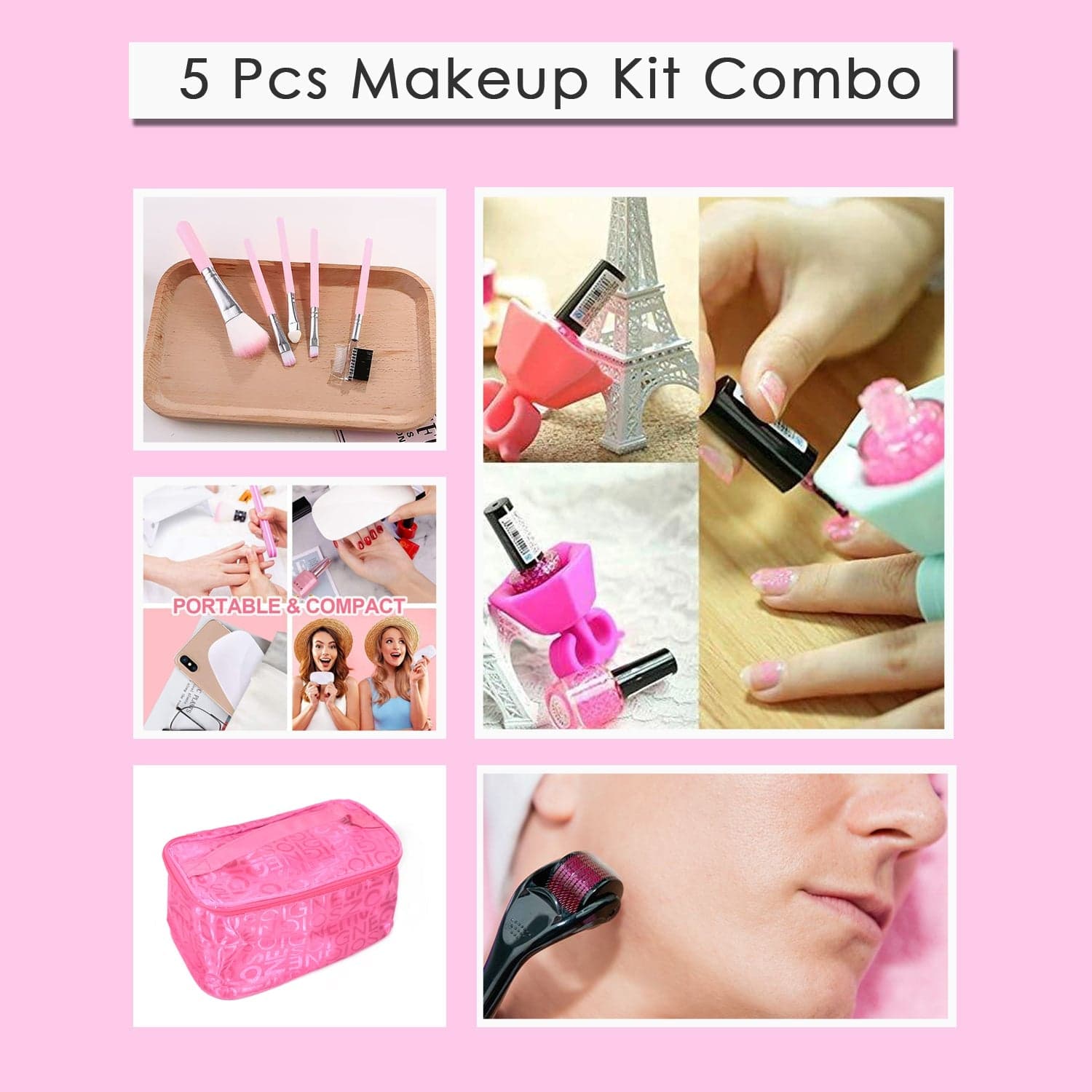 5pc Makeup tools kit for girls and women thumbnail 7