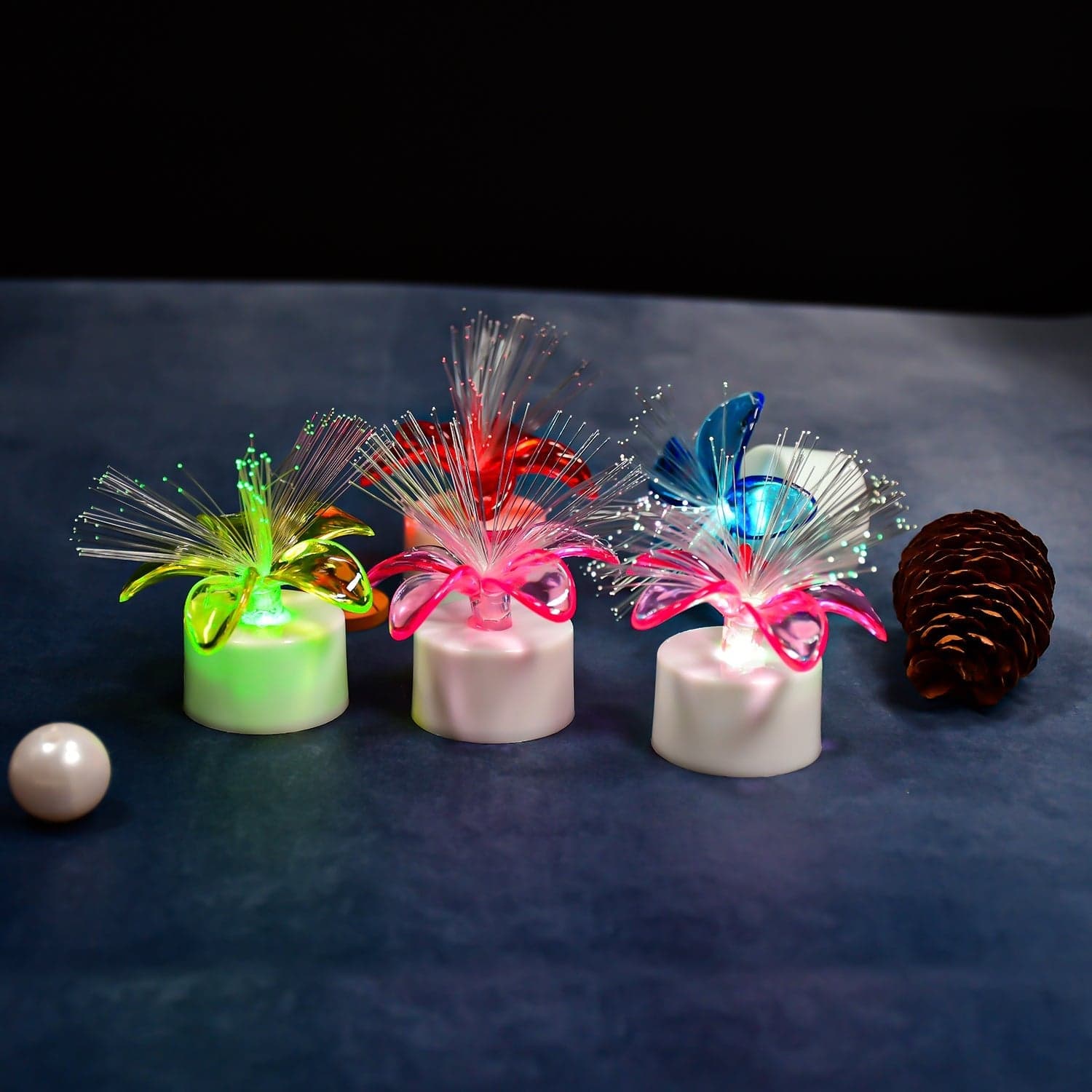 Fiber Optic Light, Mini Color Change Led Table Centerpieces, Light Up Candle, Diwali - Pack Of 12 thumbnail 15