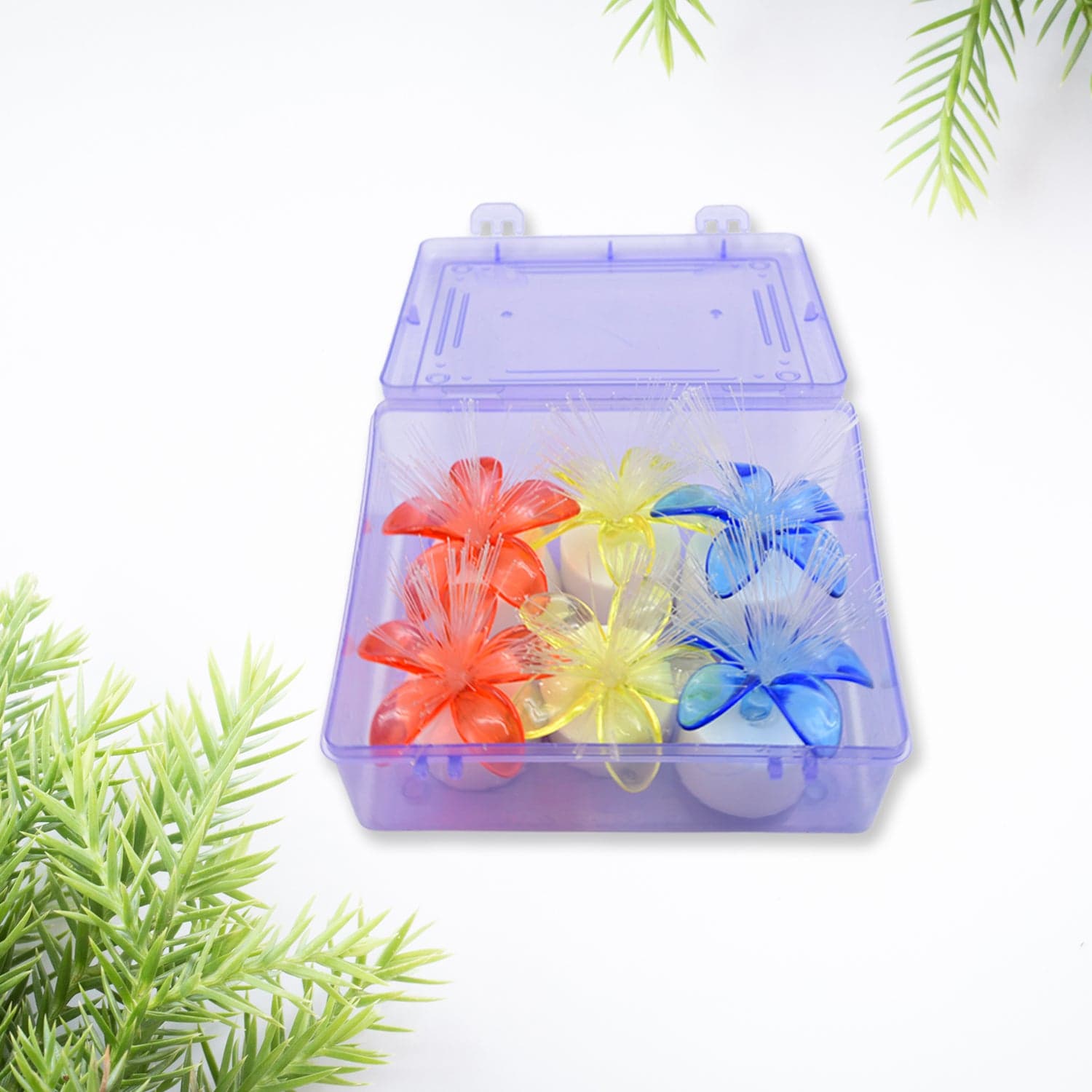 Fiber Optic Light, Mini Color Change Led Table Centerpieces, Light Up Candle, Diwali - Pack Of 6 thumbnail 6