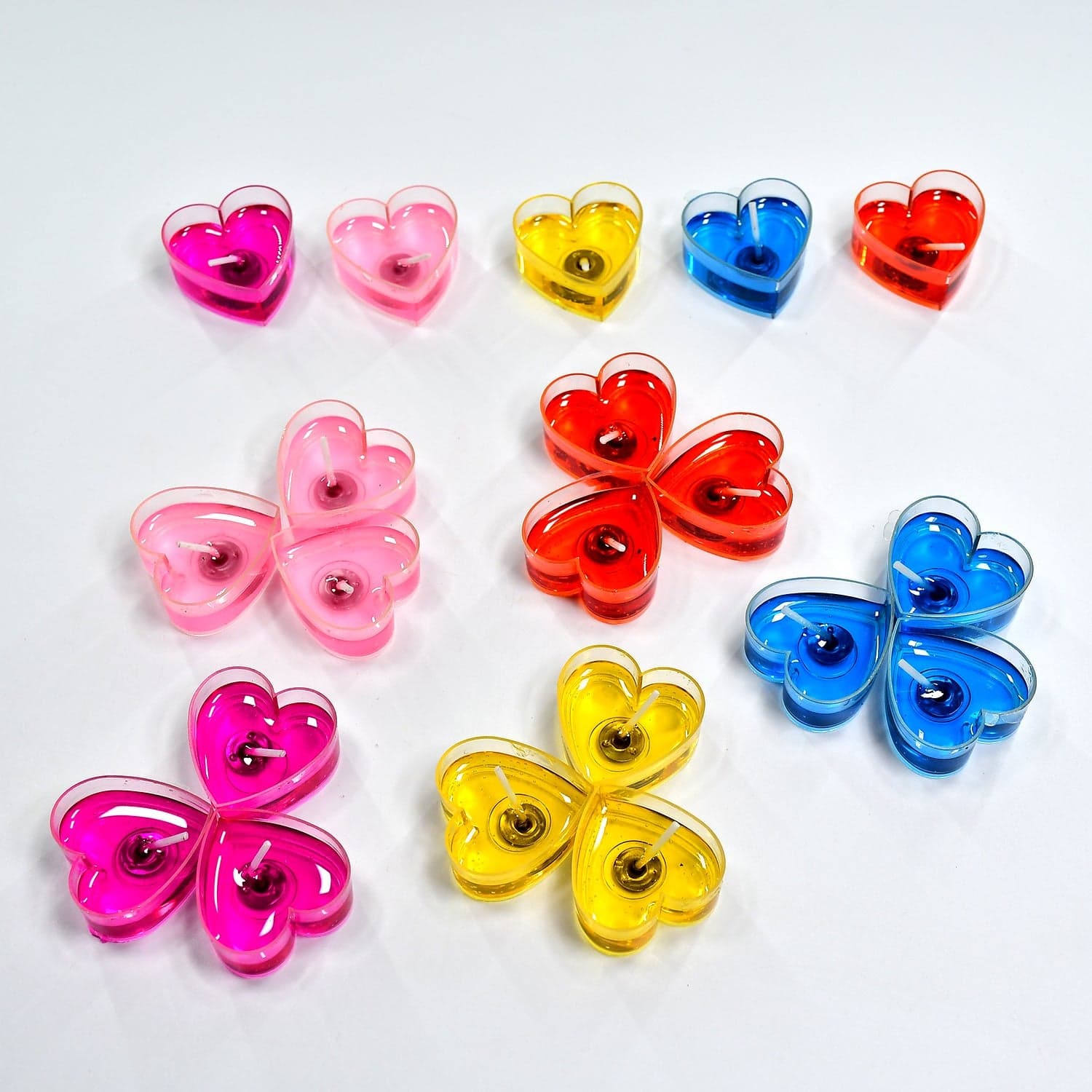 Heart Shape Wax Scented Candles, Diwali (Pack of 20 pcs) thumbnail 1