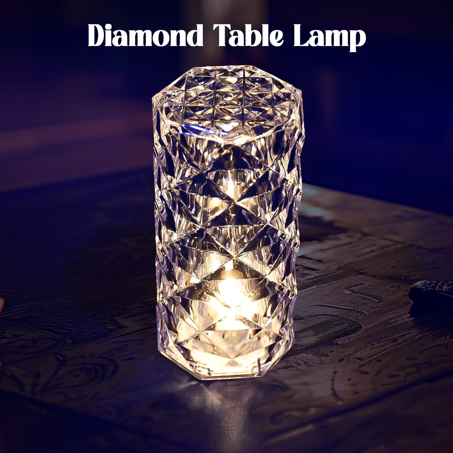 Diamond table lamp Candles for Home Decoration, Crystal Candle Lights, Diwali thumbnail 1