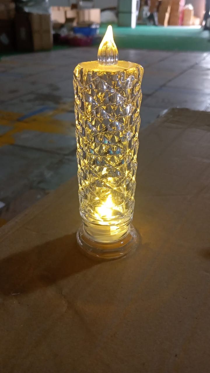Rose Candles for Home Decoration, Crystal Candle Lights, Diwali ID-6241 thumbnail 7