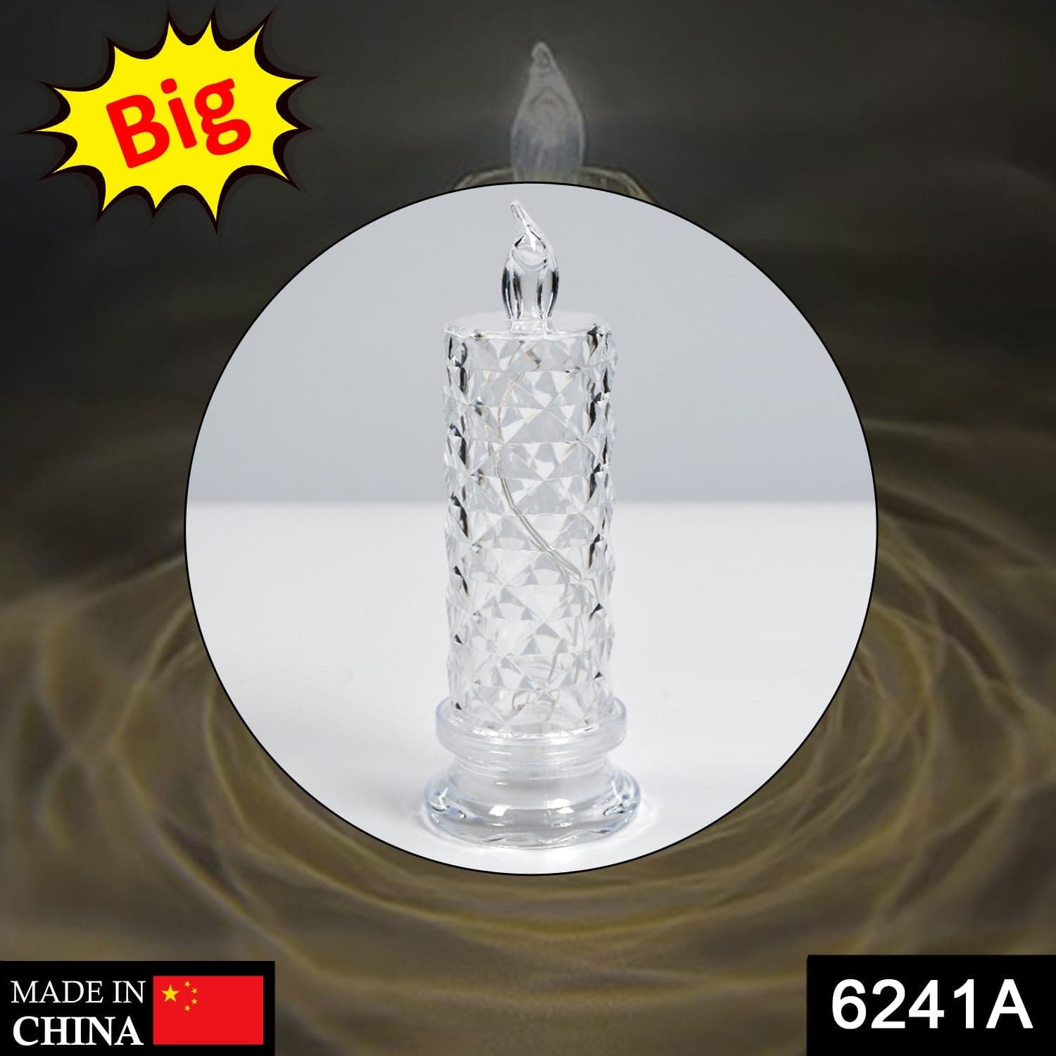 Rose Candles for Home Decoration, Crystal Candle Lights, Diwali thumbnail 2