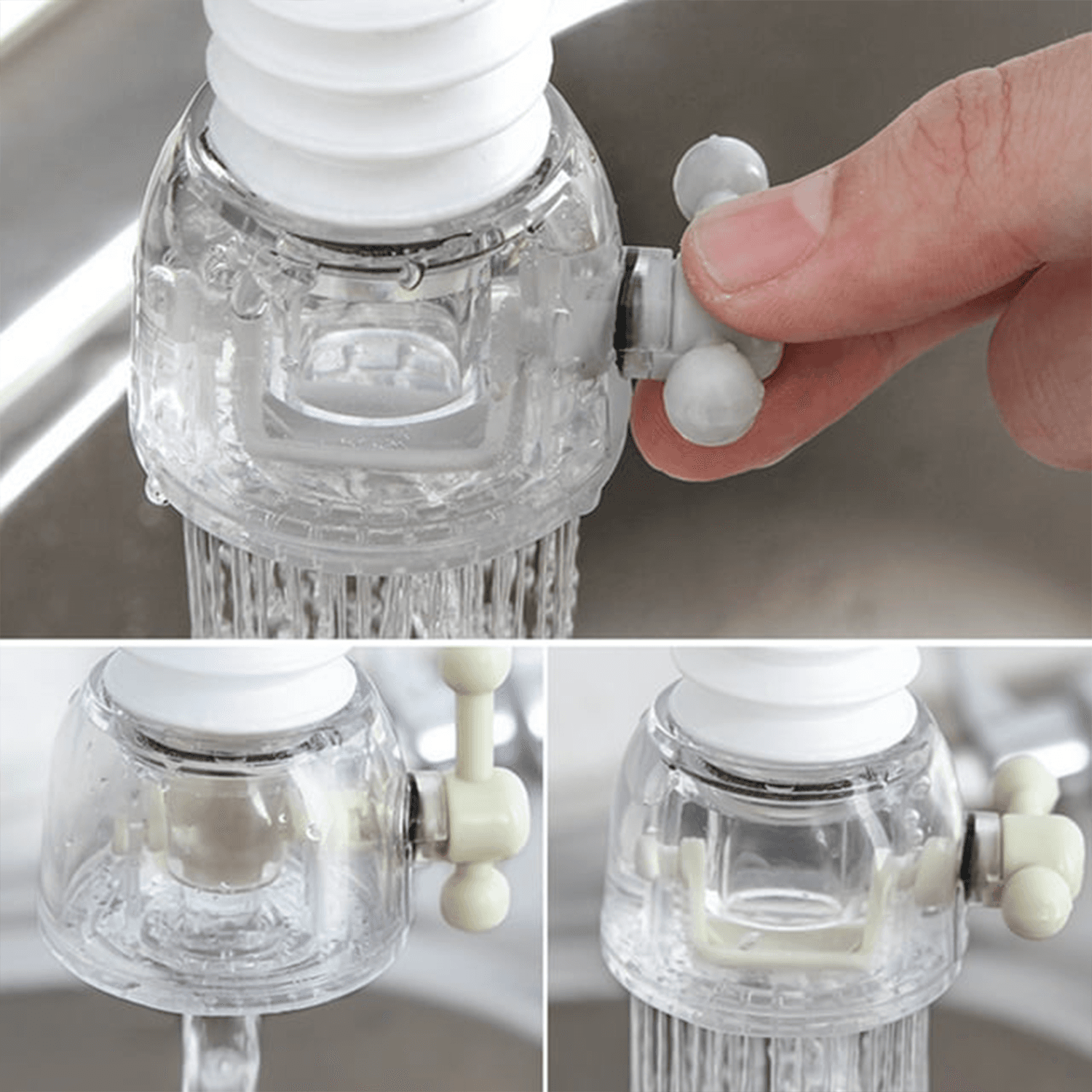 Adjustable Water Faucet Can Rotate 360 Degree Shower Head Anti Spattering Water-Saving Tap Nozzle Extended Filter Water Saving thumbnail 7